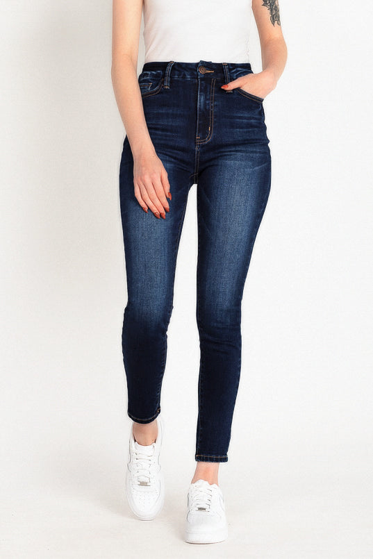 YMI Dark Wash Curvy Fit Ultra High-Rise Skinny Jean – Eclipse