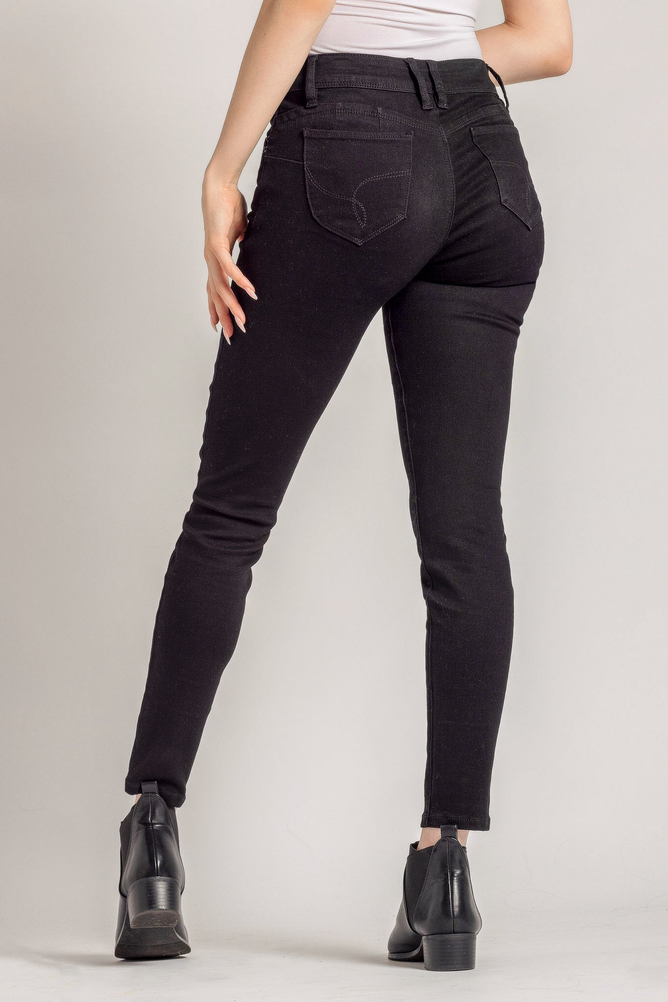 Jean skinny YMI Wannabettabutt noir taille mi-haute