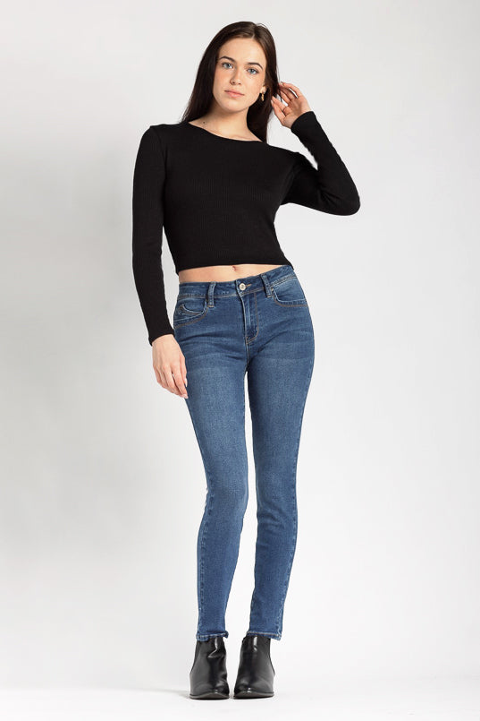 Jean skinny YMI Wannabettabutt fini moyen taille mi-haute