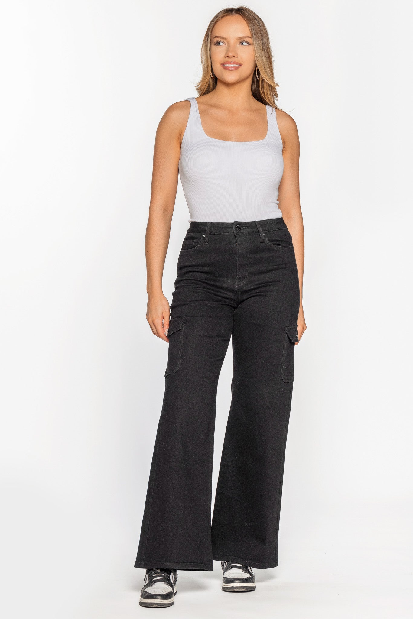 YMI Black Cargo Jean
