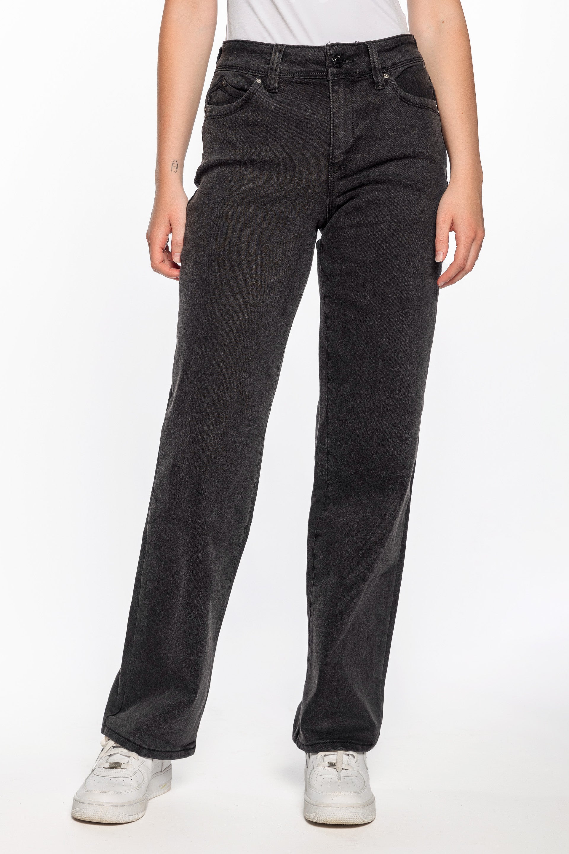 YMI Wannabettabutt Black High Rise Straight Leg Jean