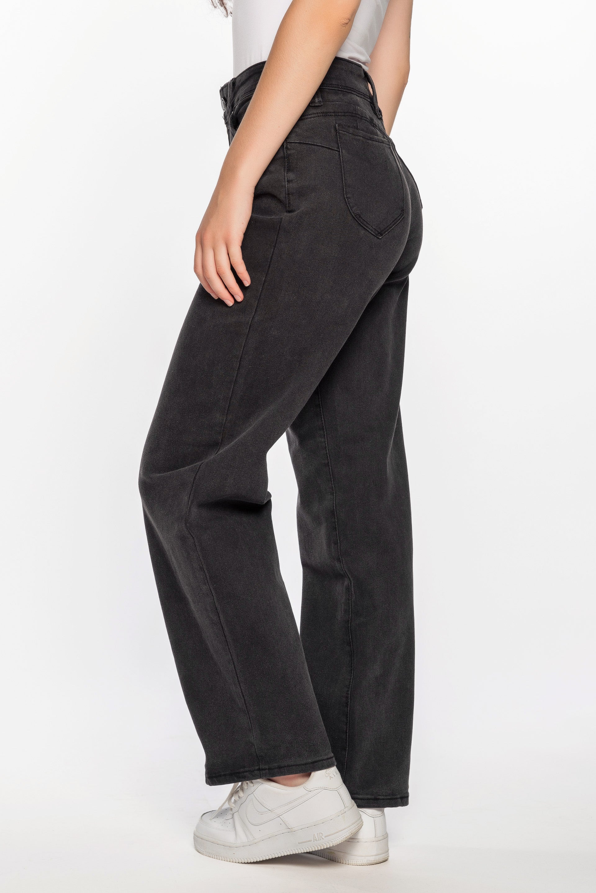 YMI Wannabettabutt Black High Rise Straight Leg Jean