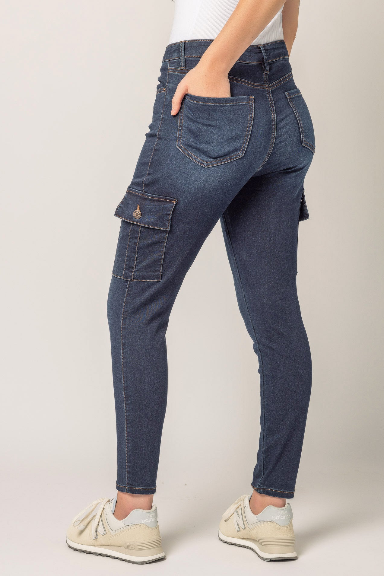 YMI Cargo Hyperdenim Délavé Foncé