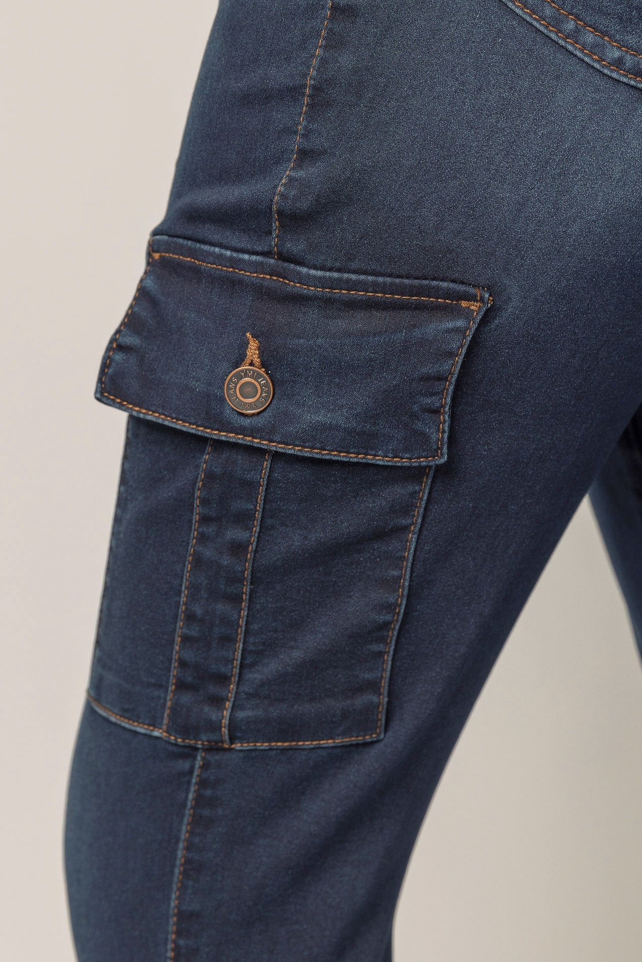 YMI Cargo Hyperdenim Délavé Foncé