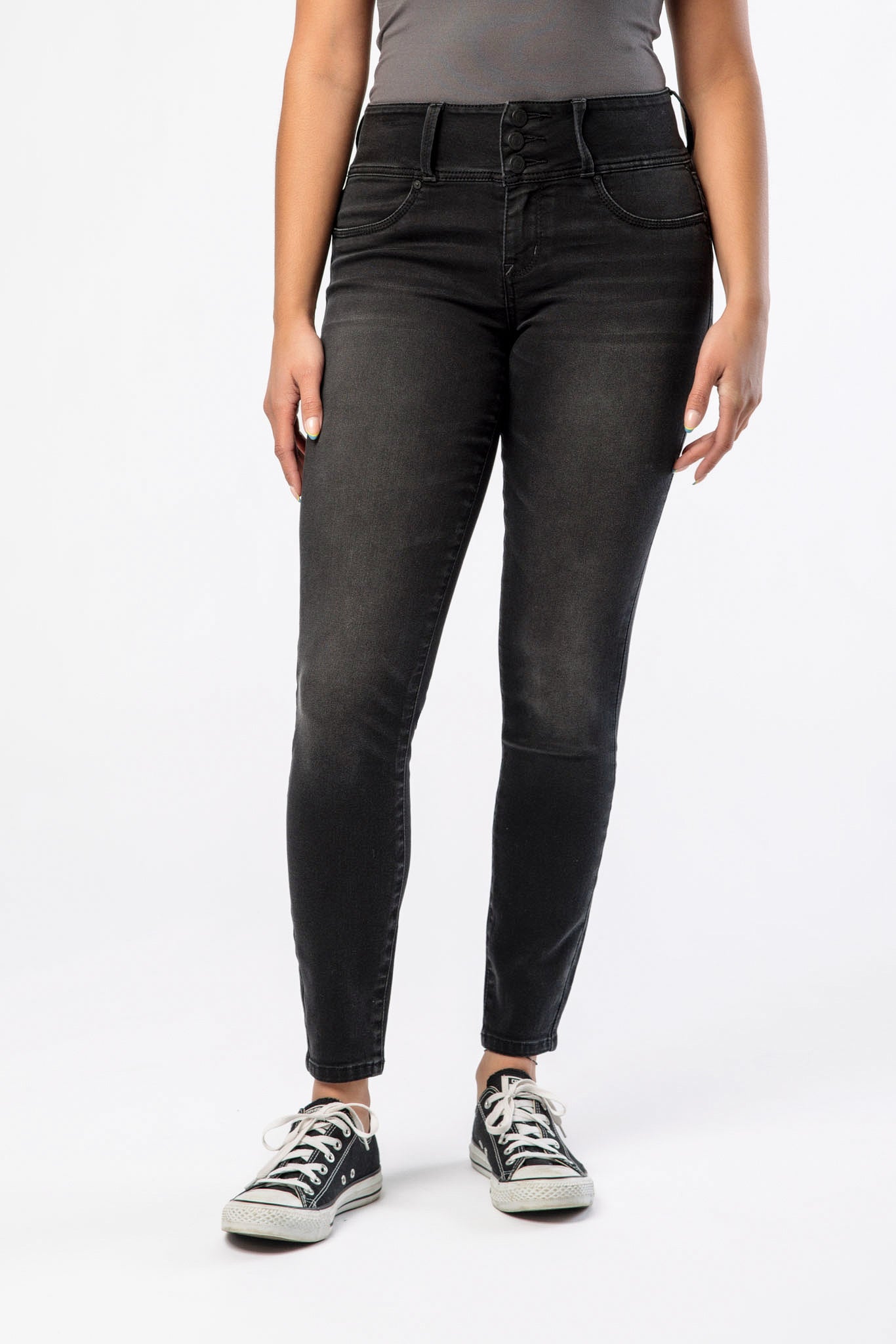Jean WallFlower Insta-Soft skinny taille haute en fini Une