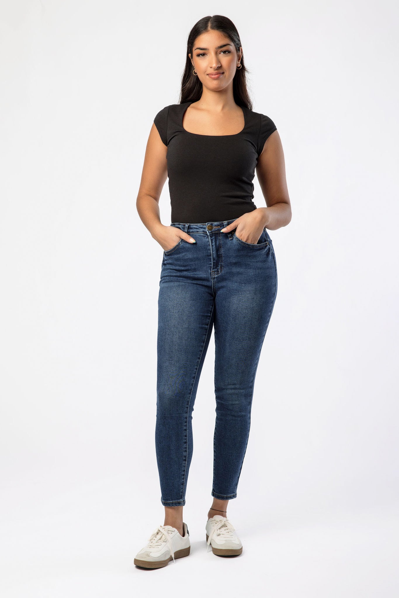 Tattoo Dark Wash High-Rise Skinny Jean