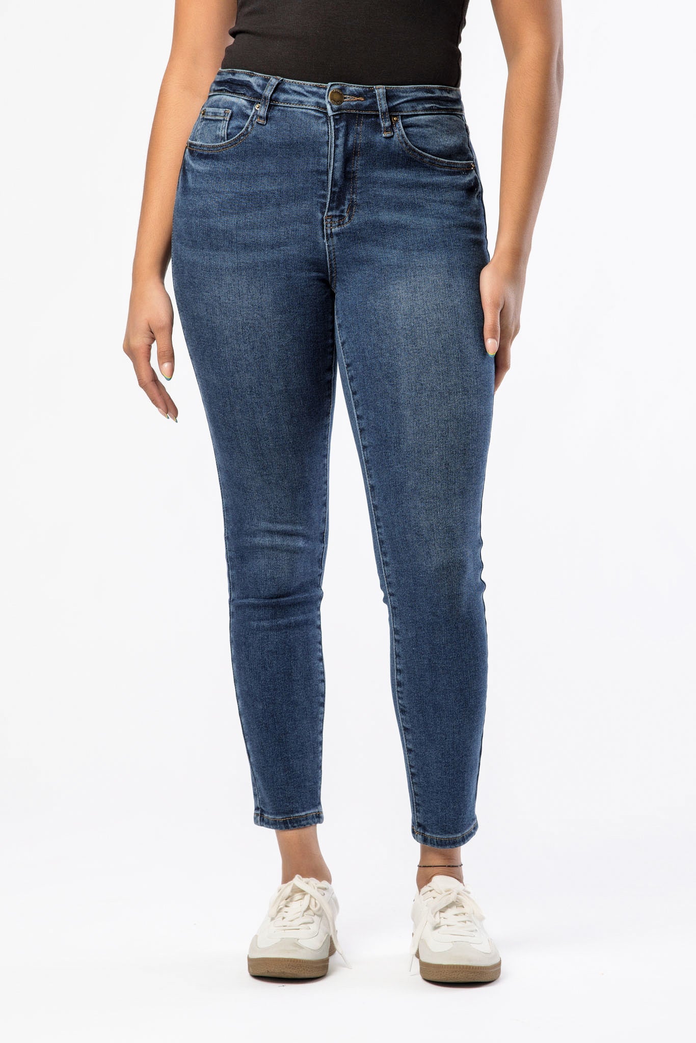 Tattoo Dark Wash High-Rise Skinny Jean