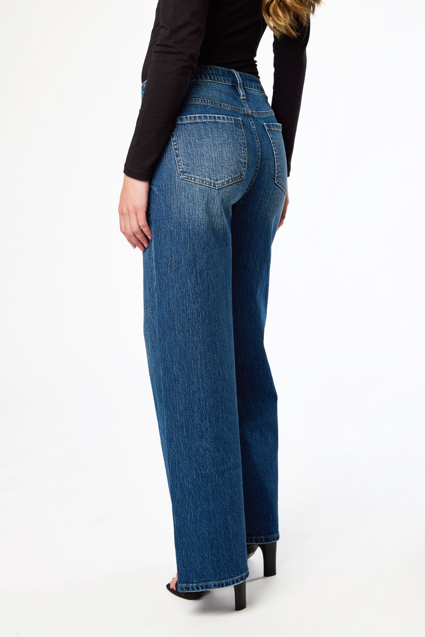 Tattoo Dark Wash High-Rise Wide-Leg Jean