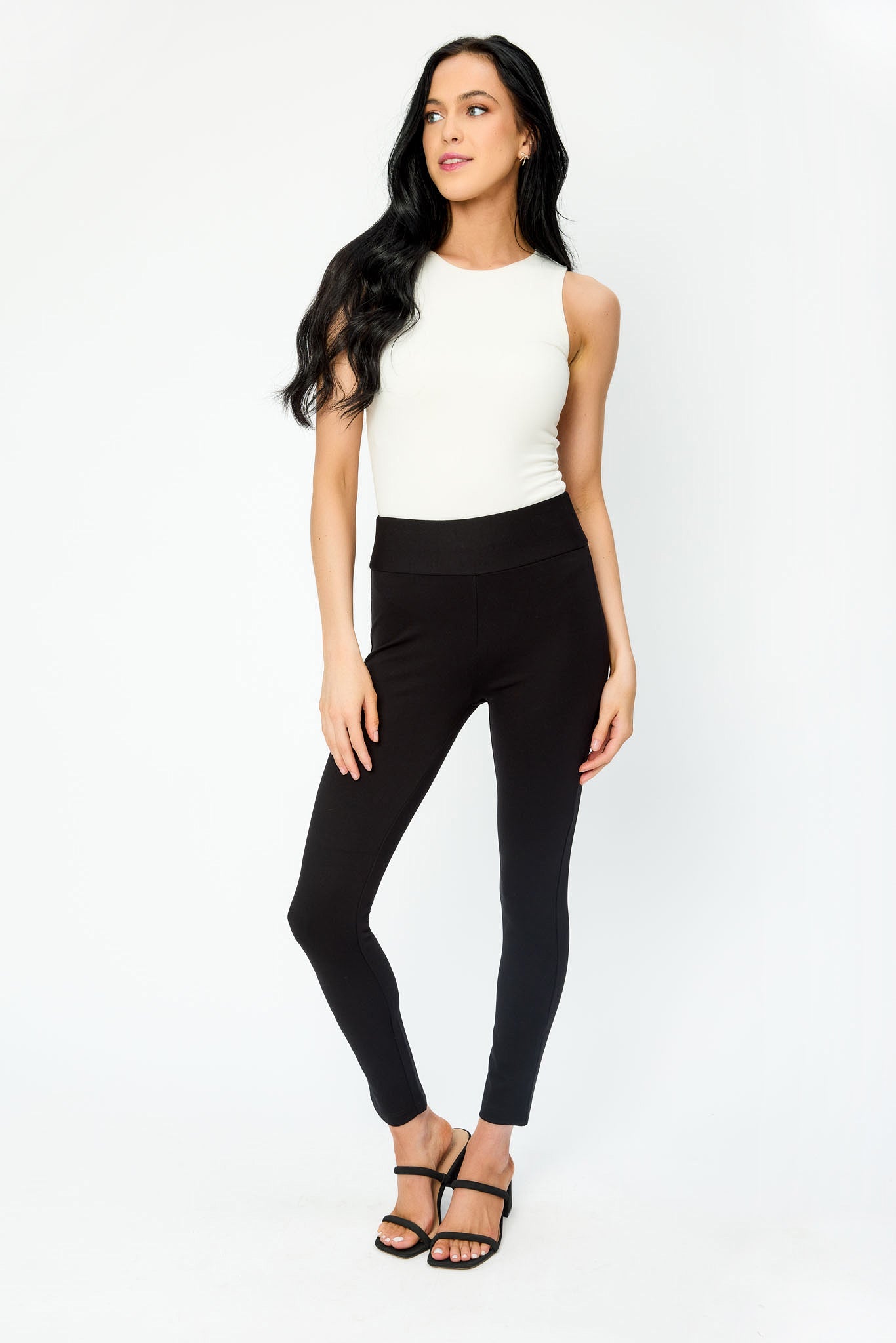 Pantalon écourté Seriously Slimming© avec bande élastique large