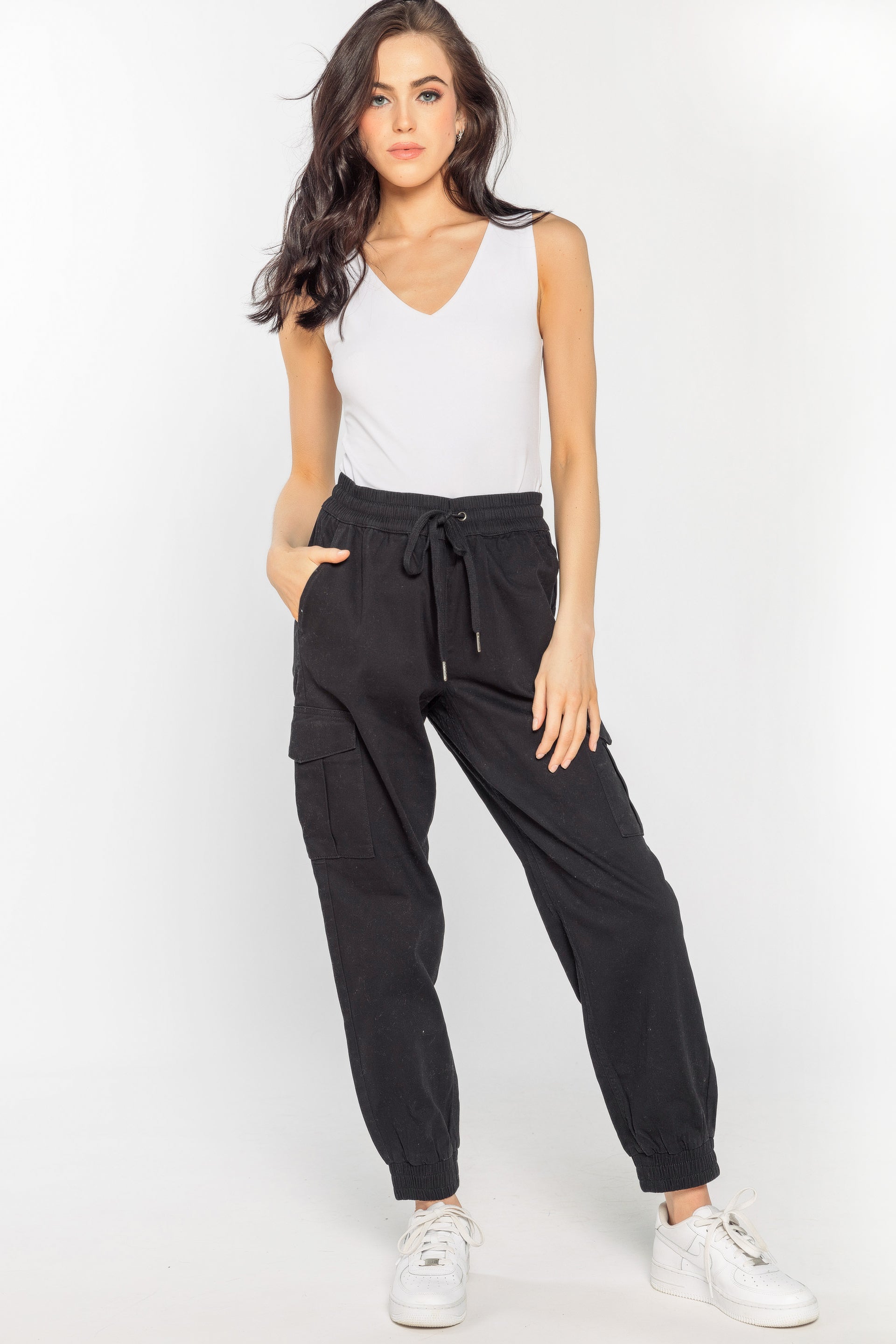 Twill Jogger with Cargo Pockets