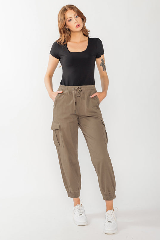 Twill Jogger with Cargo Pockets