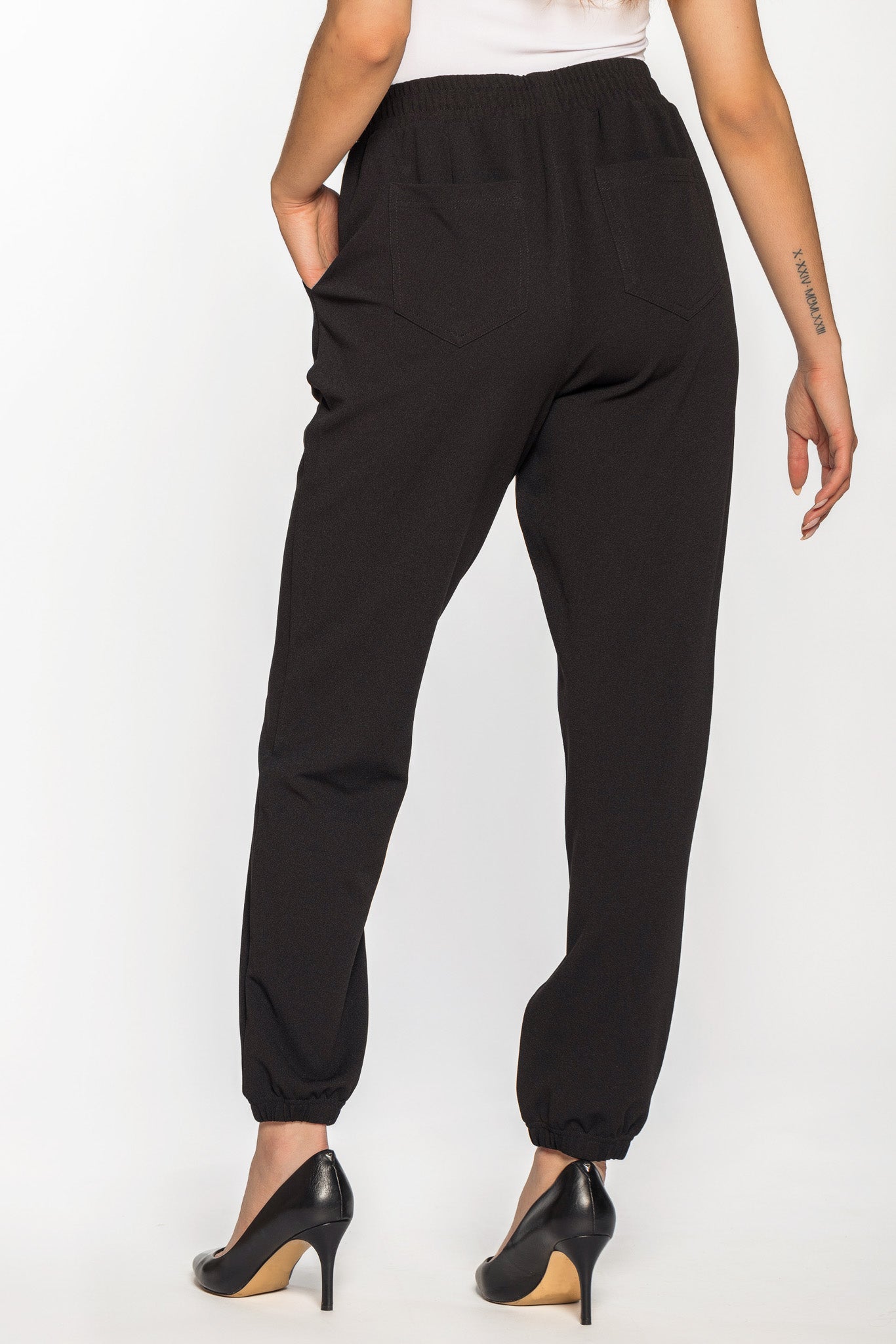 Jogger tricot crêpe
