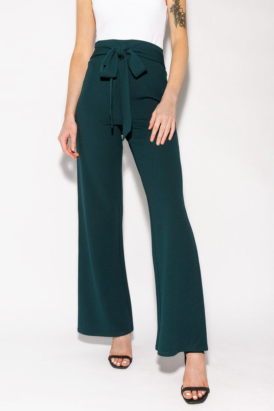 Pantalon scuba crêpe avec ceinture