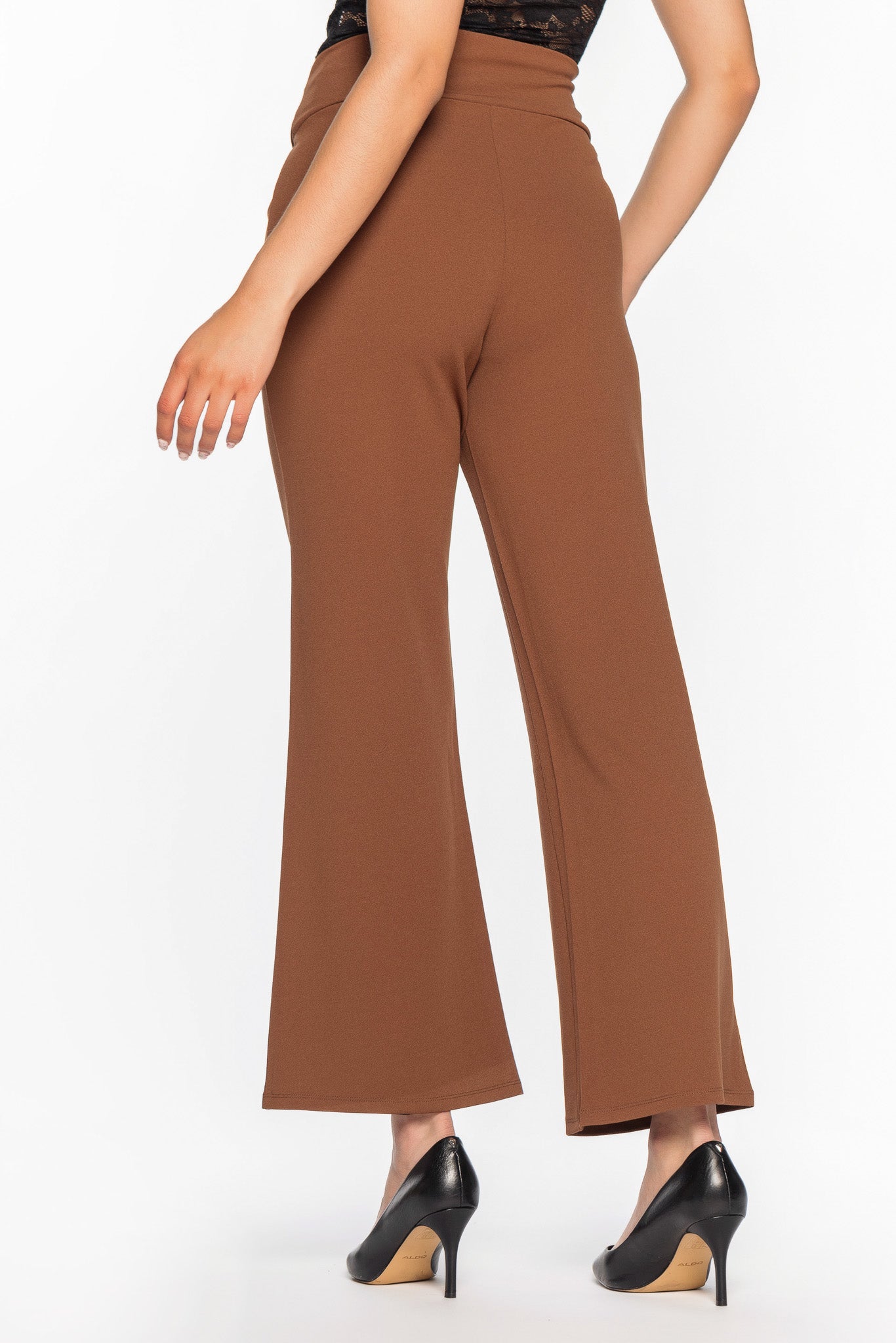 Scuba Crepe Pant with Tie-Belt - Short Inseam