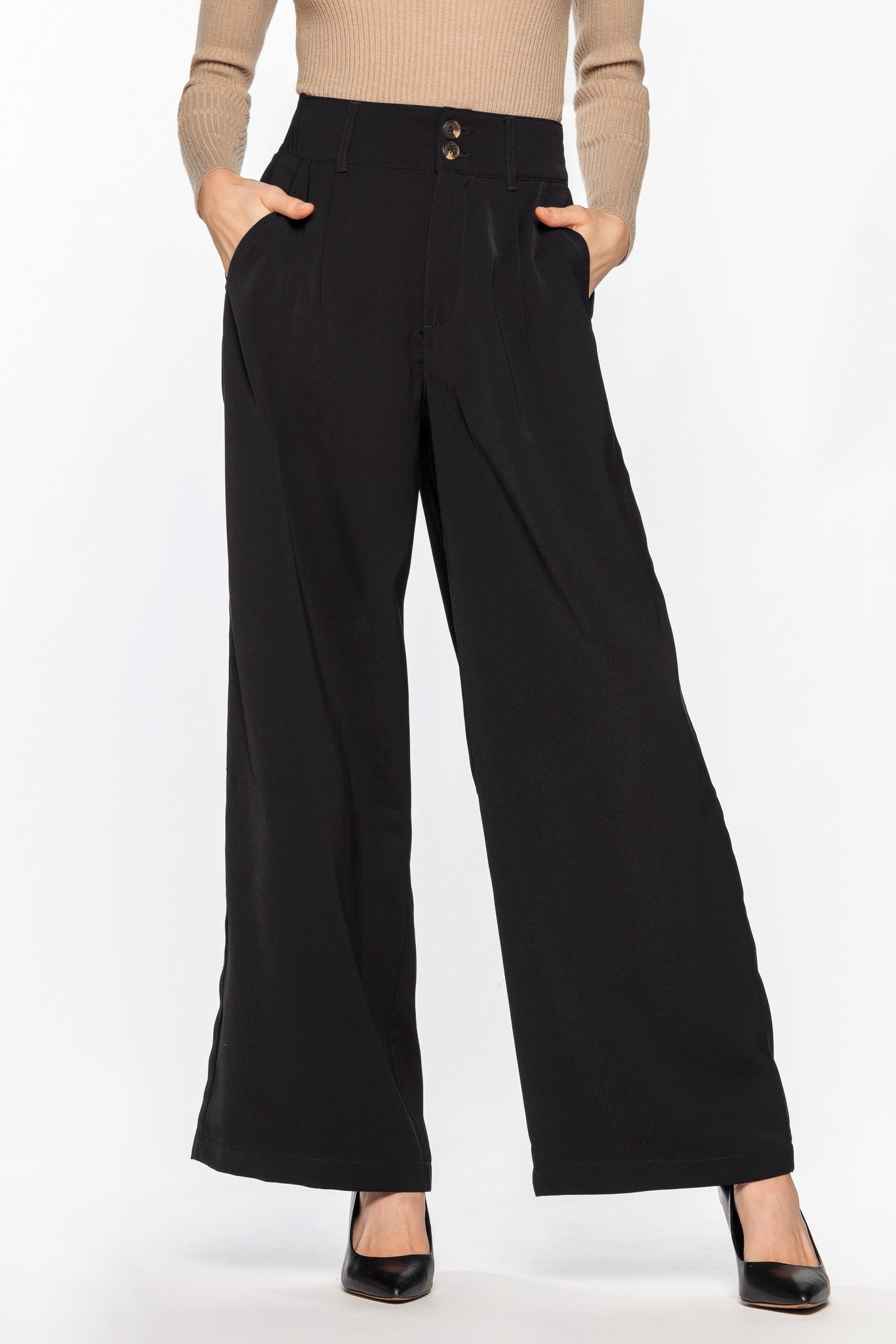Soft Suiting Wide Leg Trouser