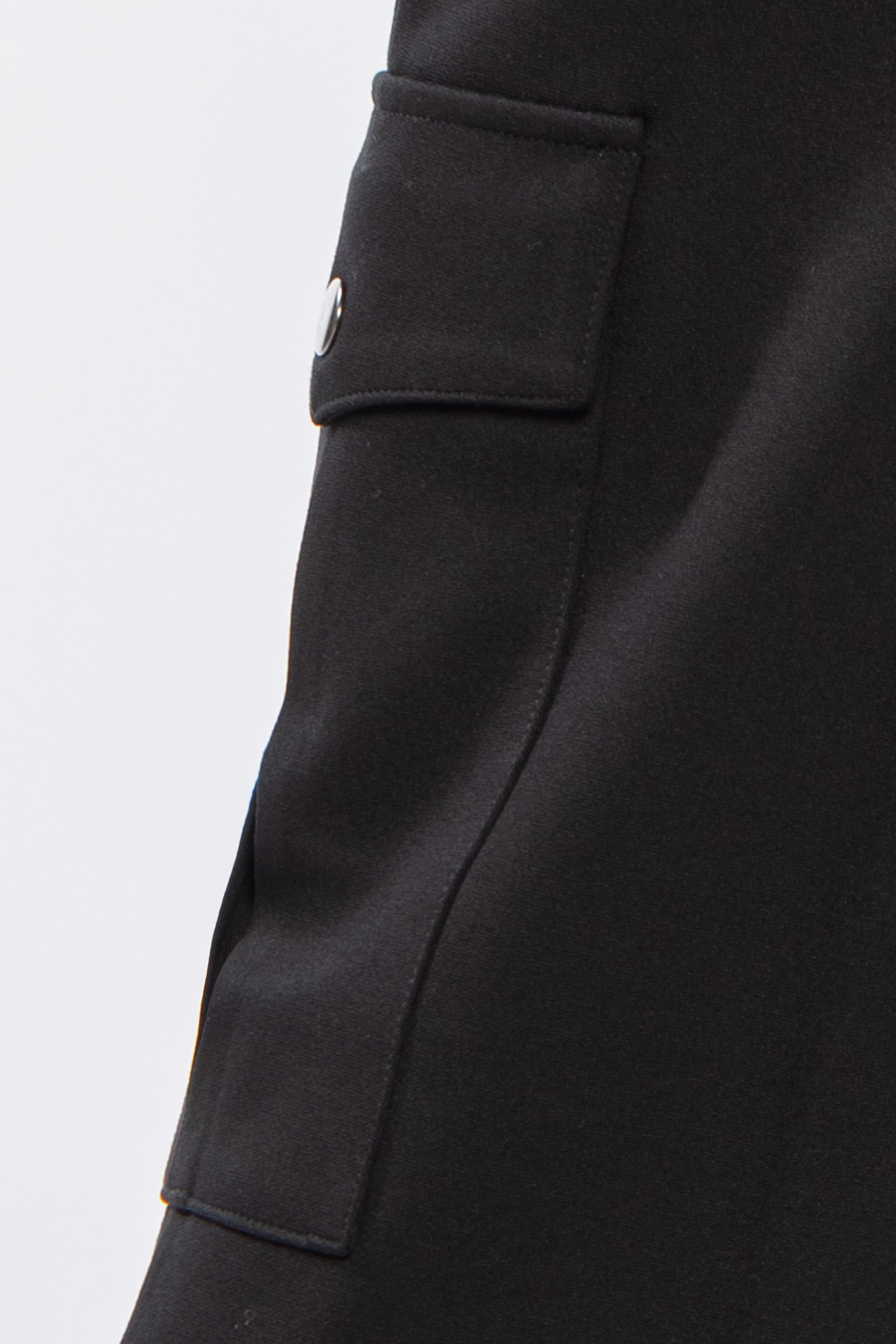 Pantalon jambe large taille haute avec poches cargo