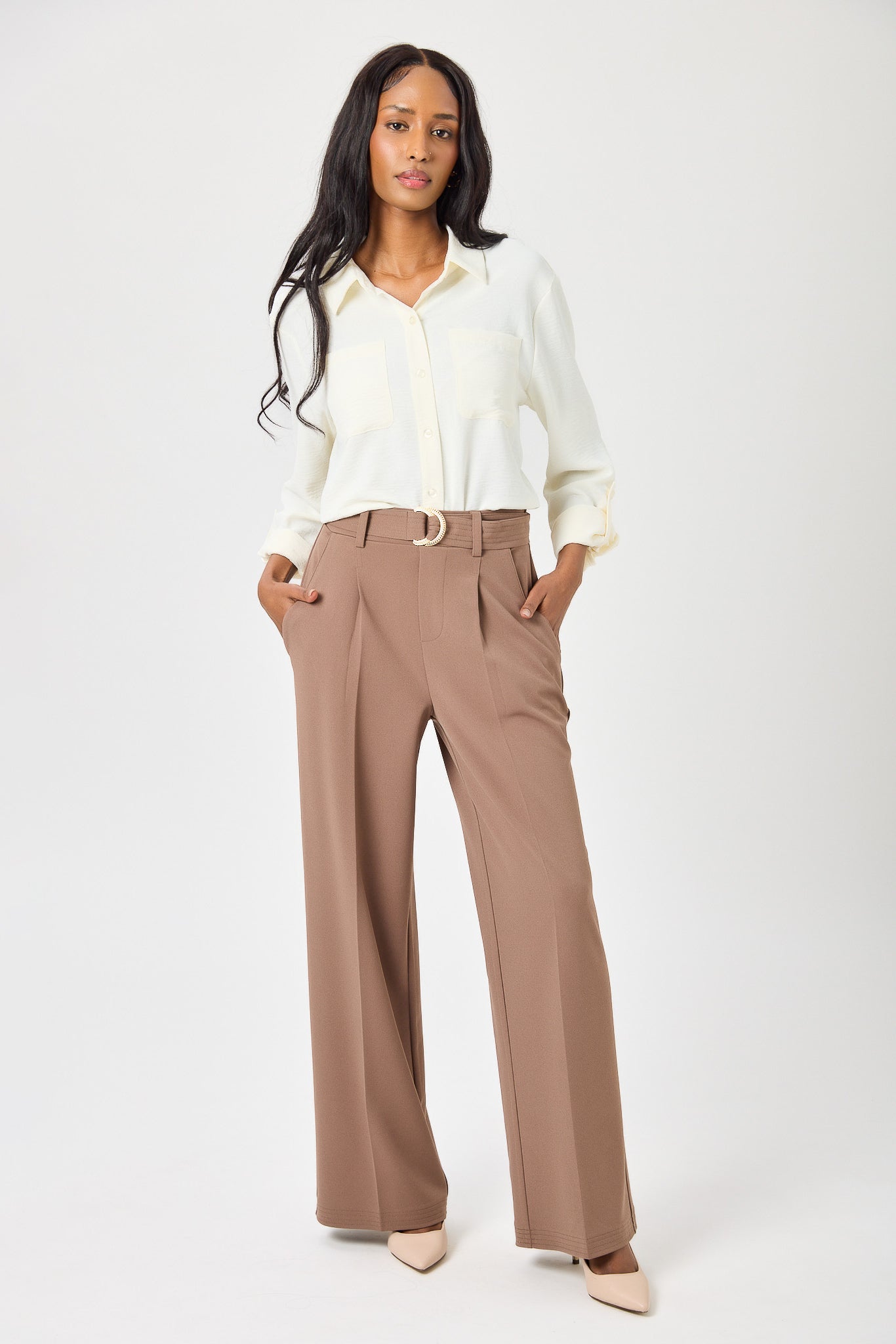 【CS】belt wide throusers Navy Belt Wide Leg Trouser – Mint Velvet