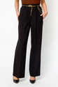 Pantalon Femme Taille Haute En Laine & Coton | Jambe Large Droite | Confort Automne-Hiver | Style Décontracté Élégant - 2