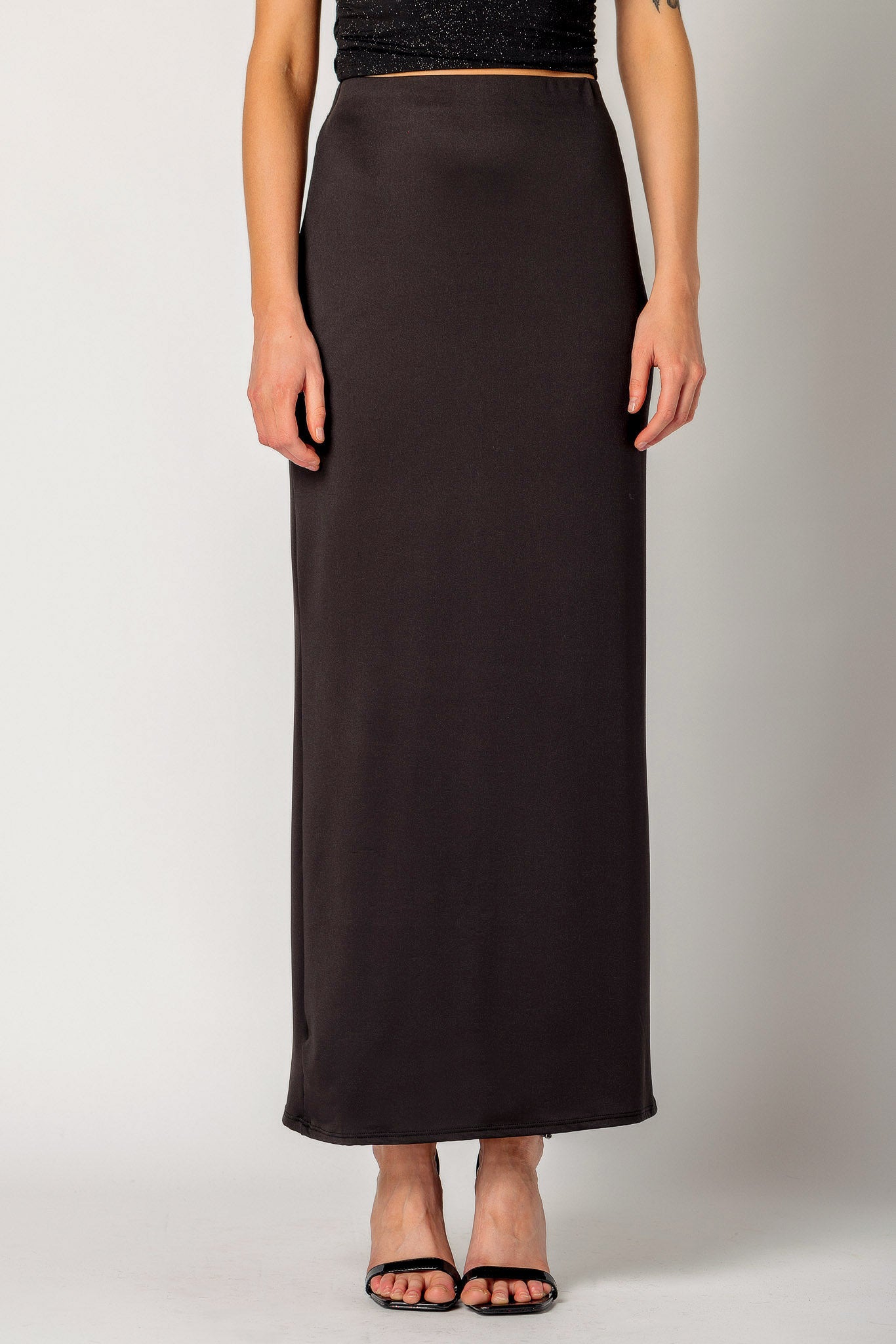 Jupe longue coupe ajustée en tricot