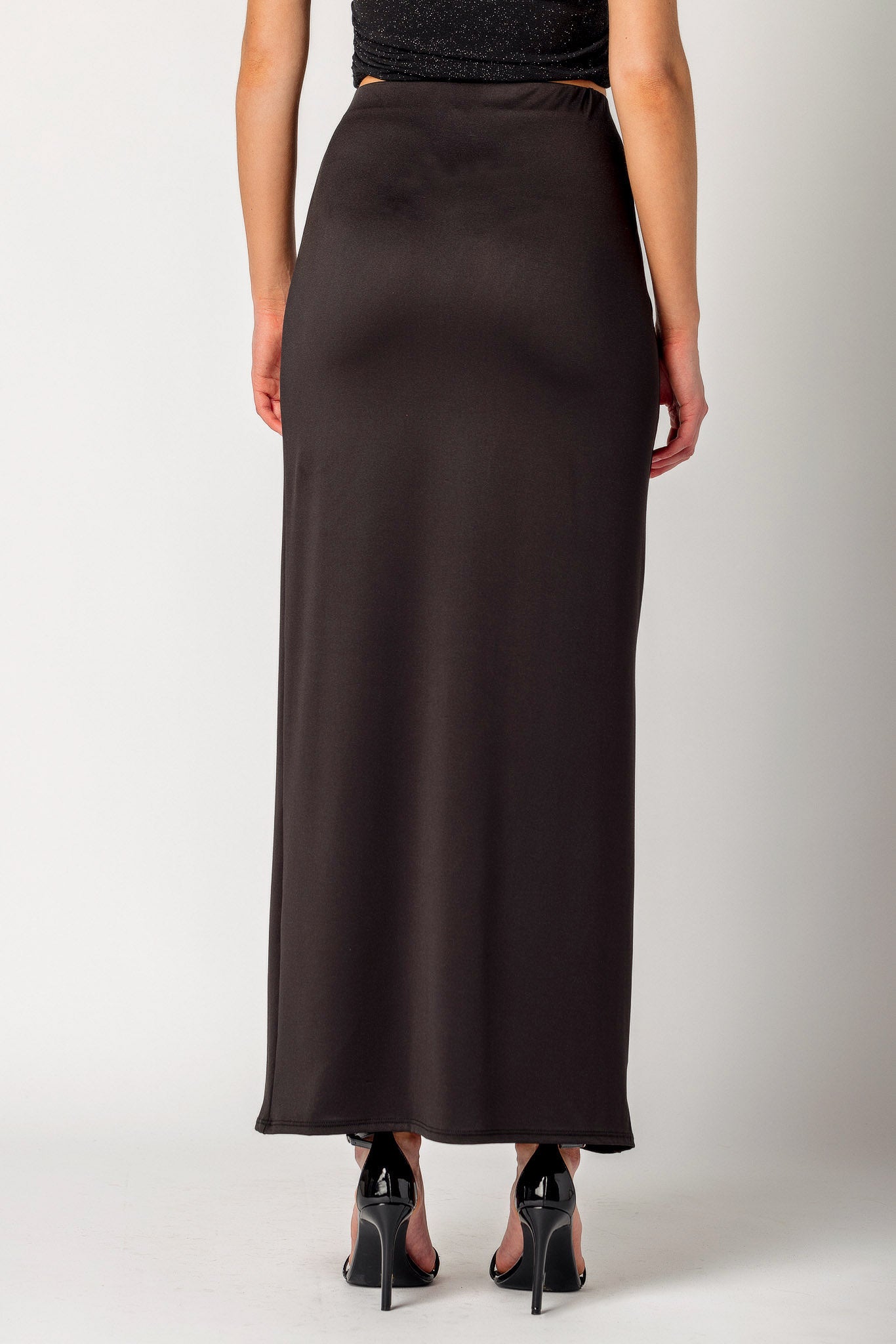 Jupe longue coupe ajustée en tricot