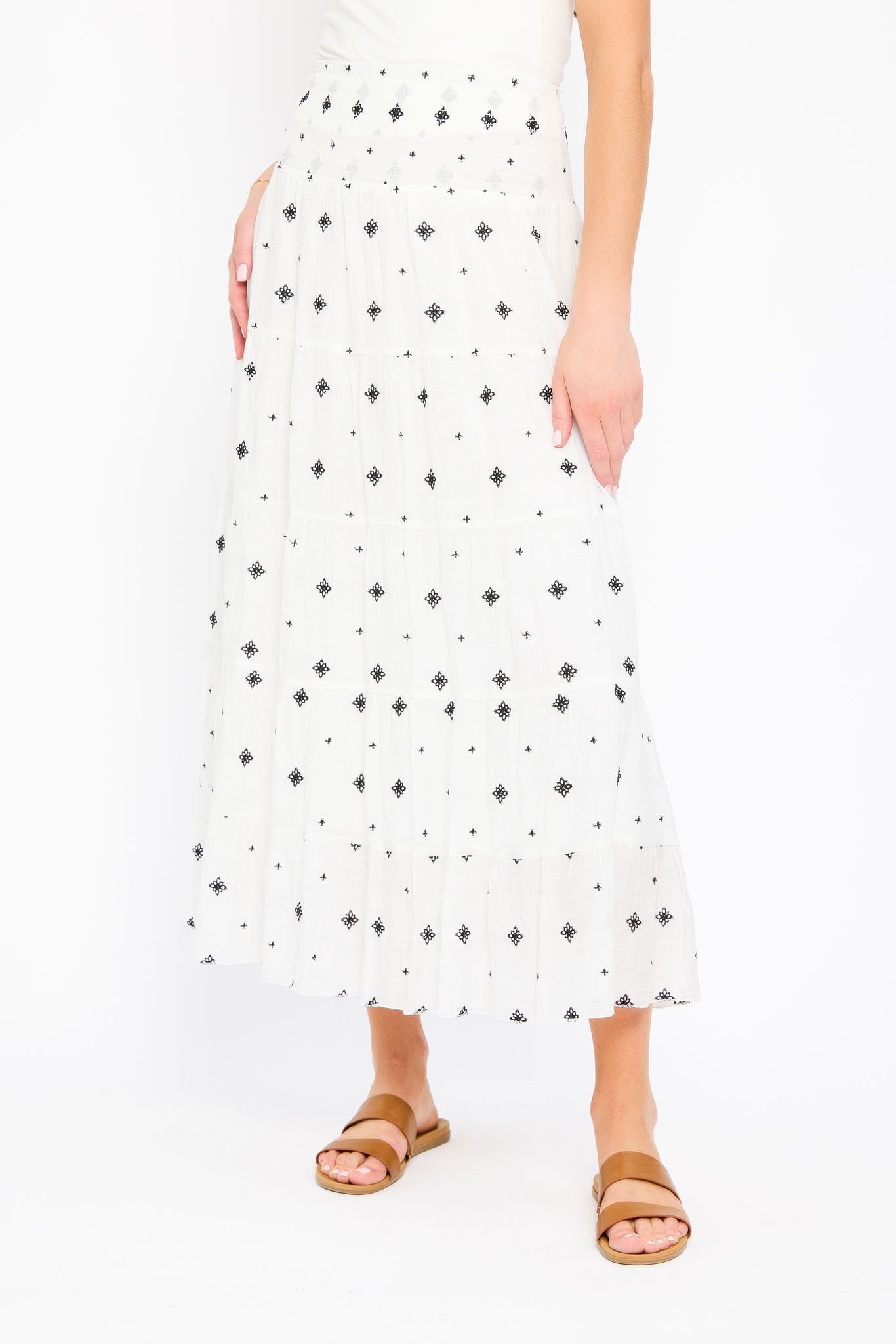 Embroidered Maxi Skirt
