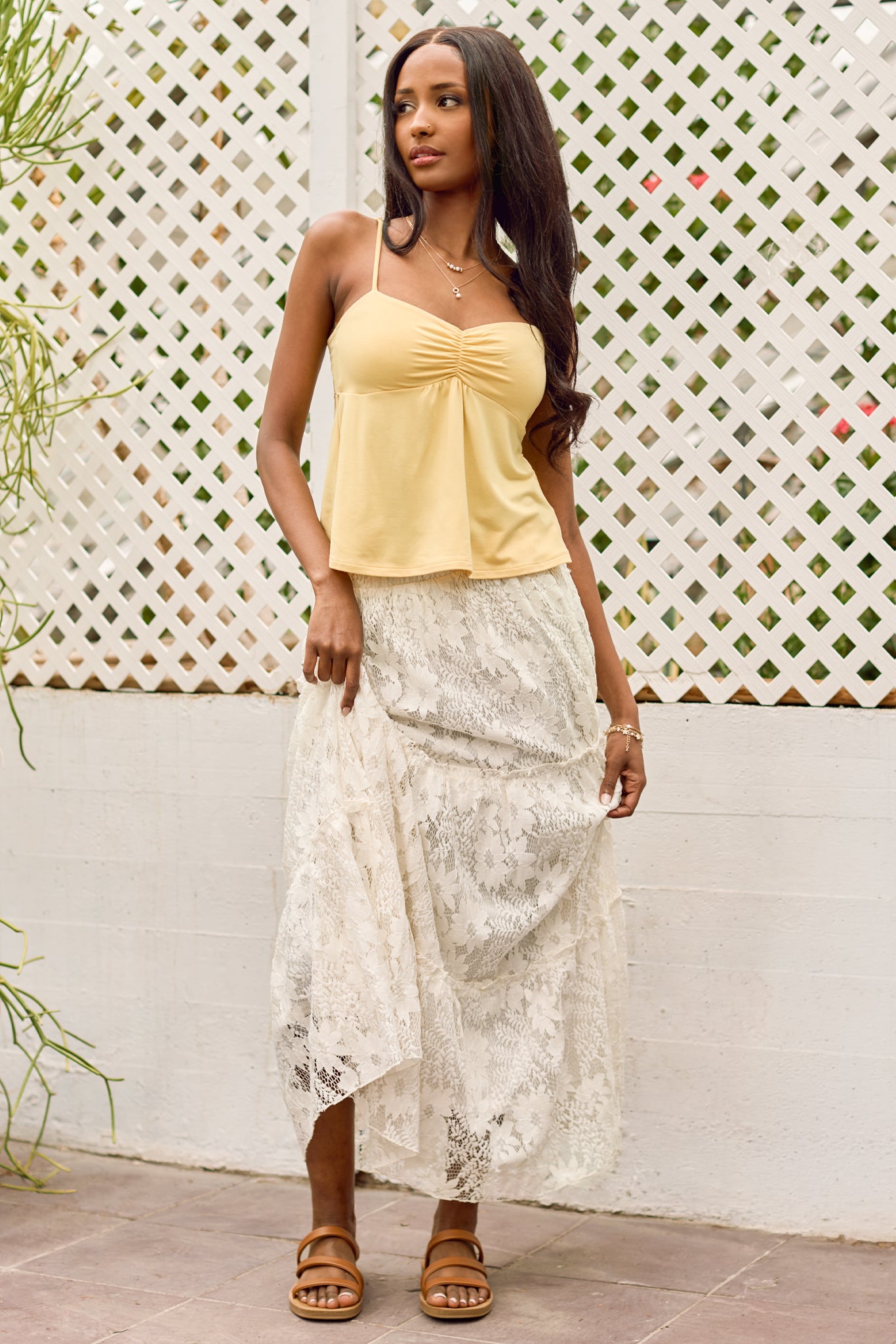 Lace Tiered Maxi Skirt – Eclipse