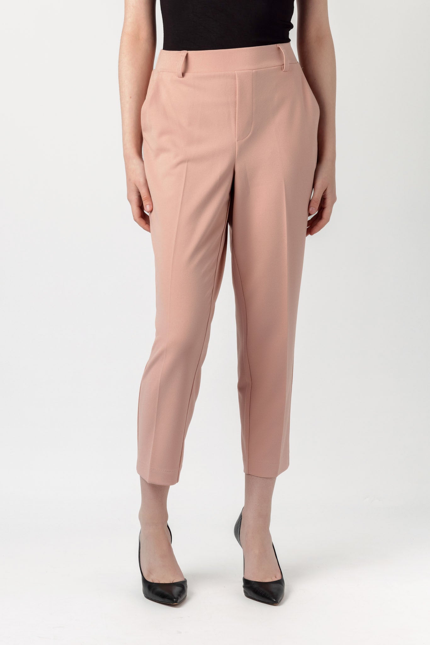 Pantalon écourté en tricot crêpe