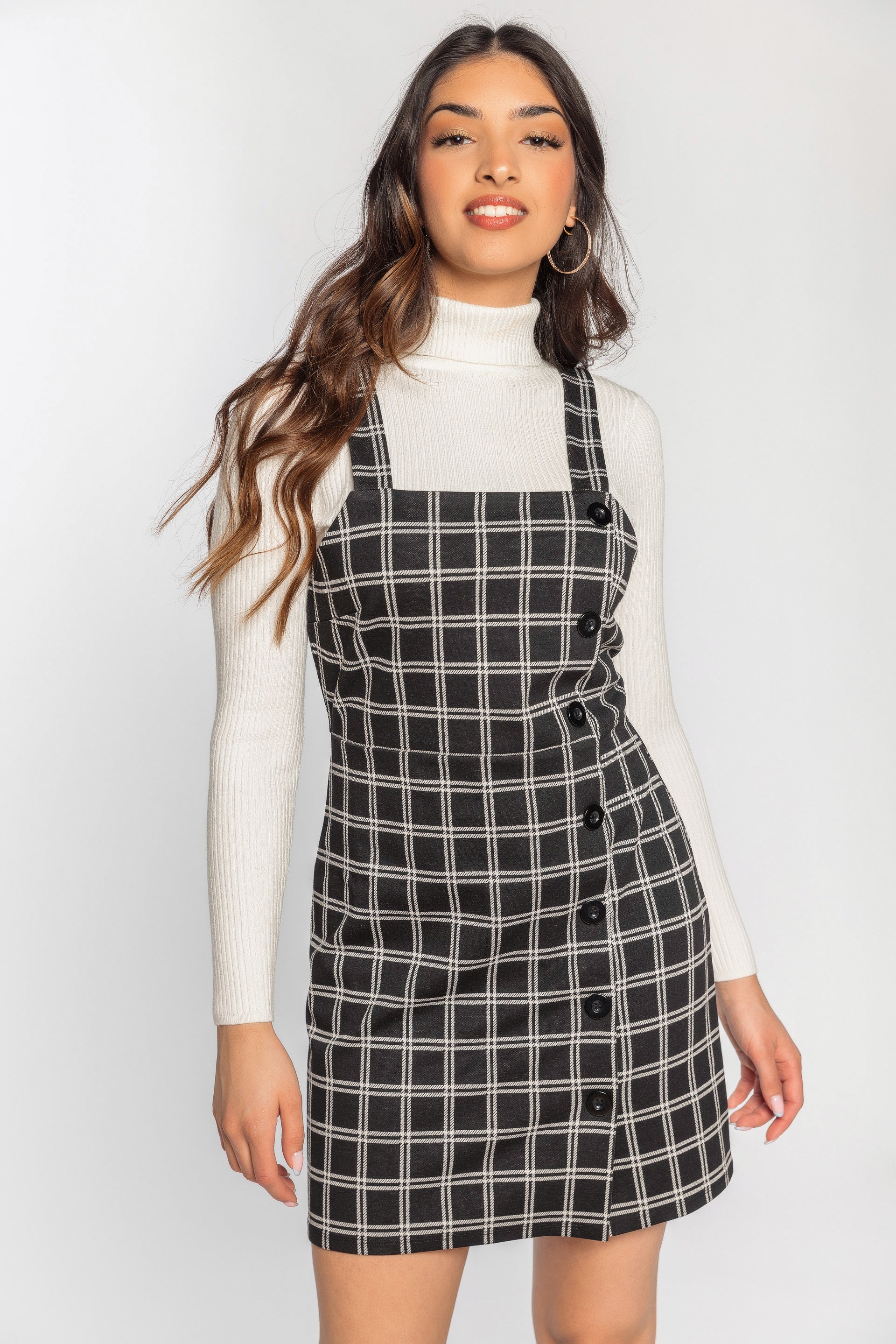 Robe moulante carreaux Lily