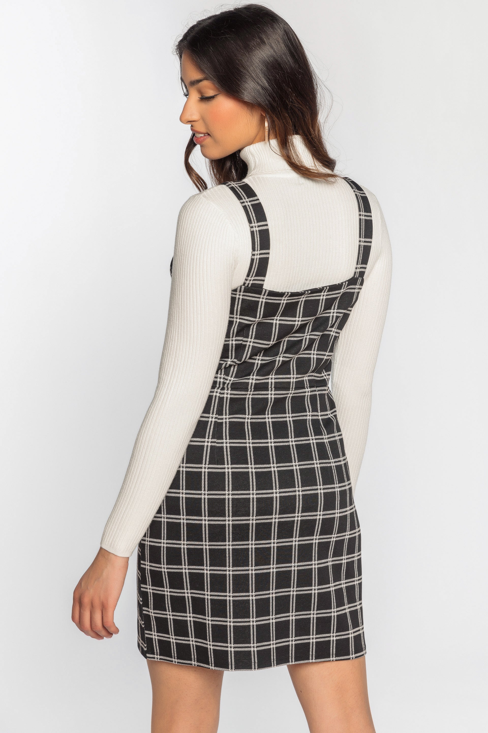 Robe moulante carreaux Lily