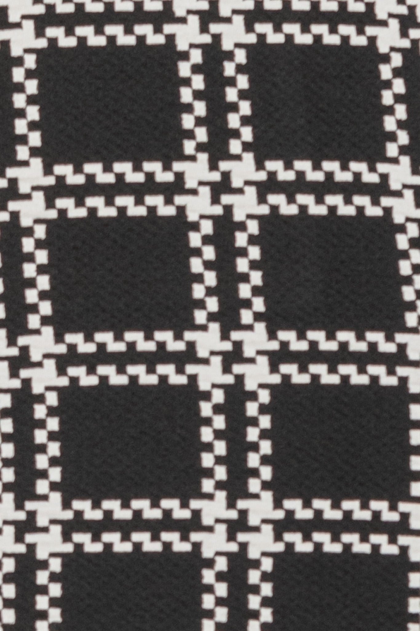 Checker 3/4 Sleeve Dress with Pockets