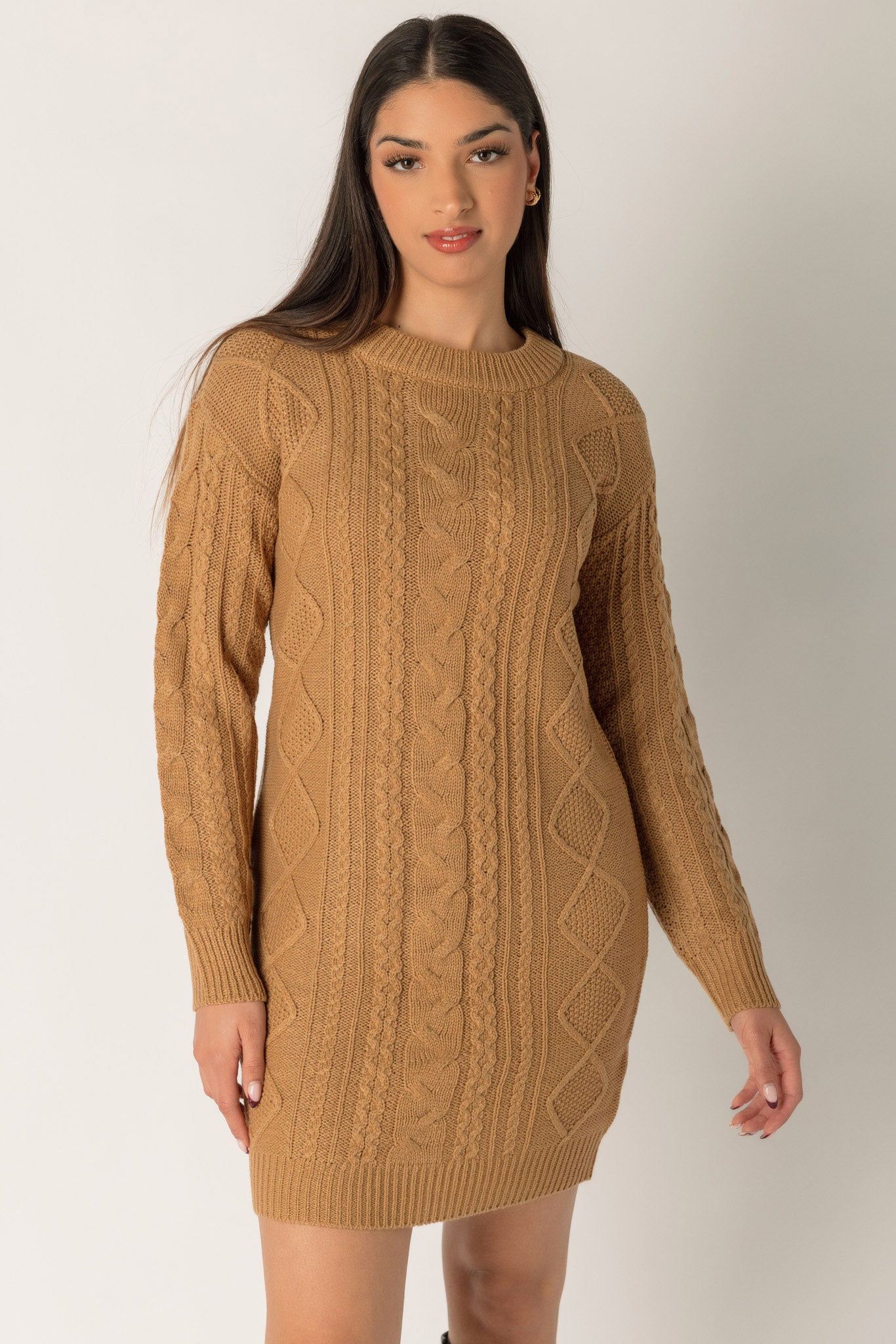 Knitted long sweater clearance dress