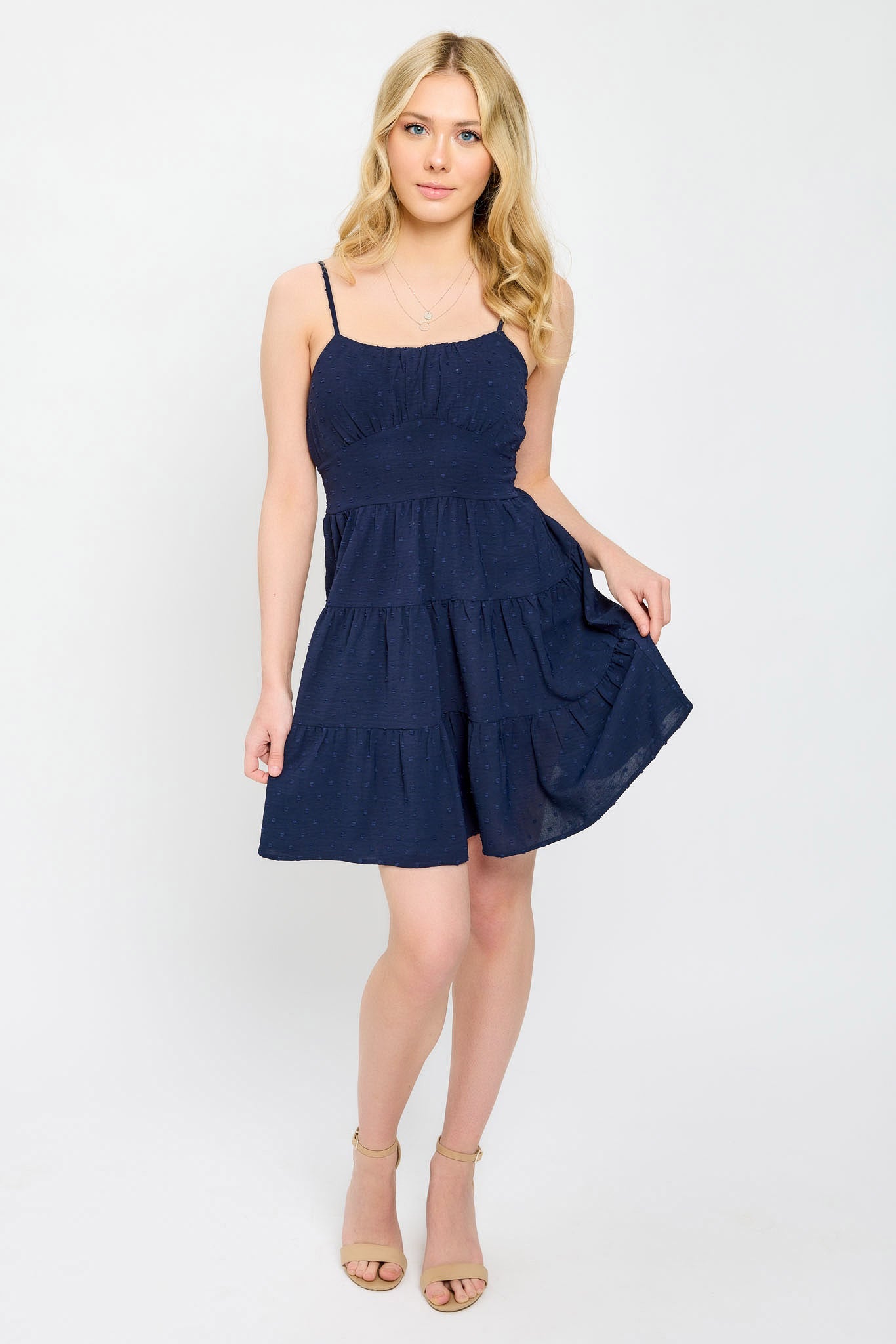 Airflow Swiss Dot Dress with Tie Back Detail
