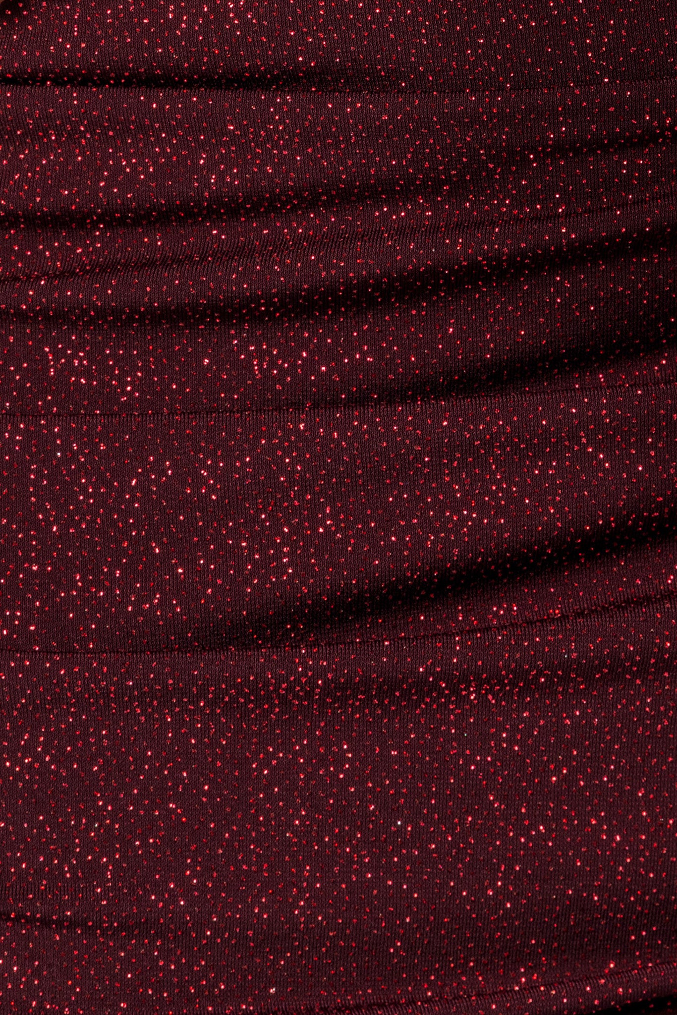 Robe moulante pailletée froncée sans manches à col drapé