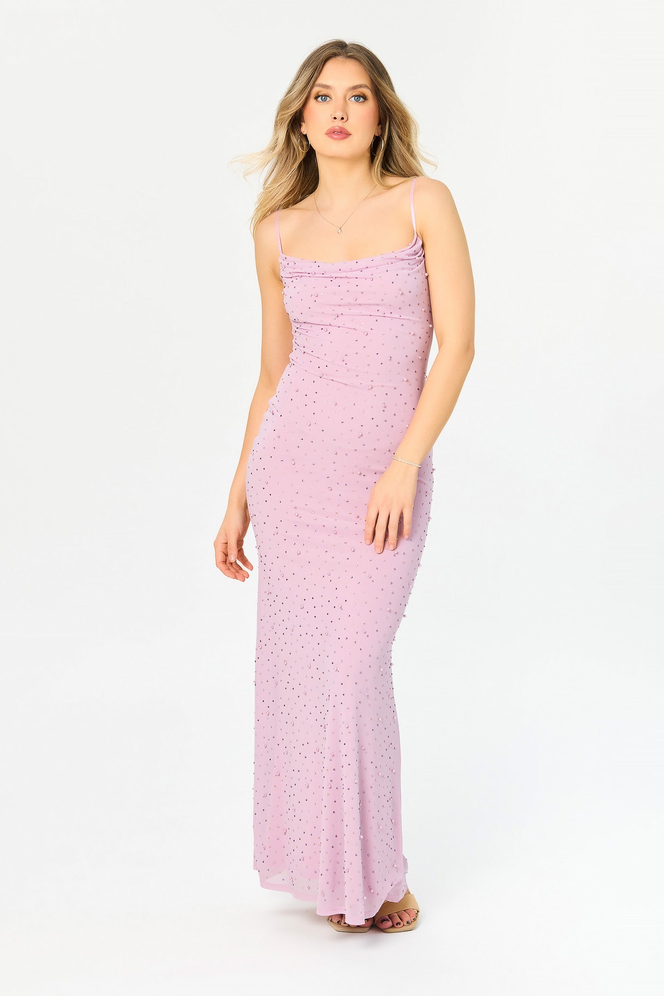 let me be jeweled mesh maxi dress Let Me Be Bejeweled Mesh Maxi Dress In Multicolor - 73% Off