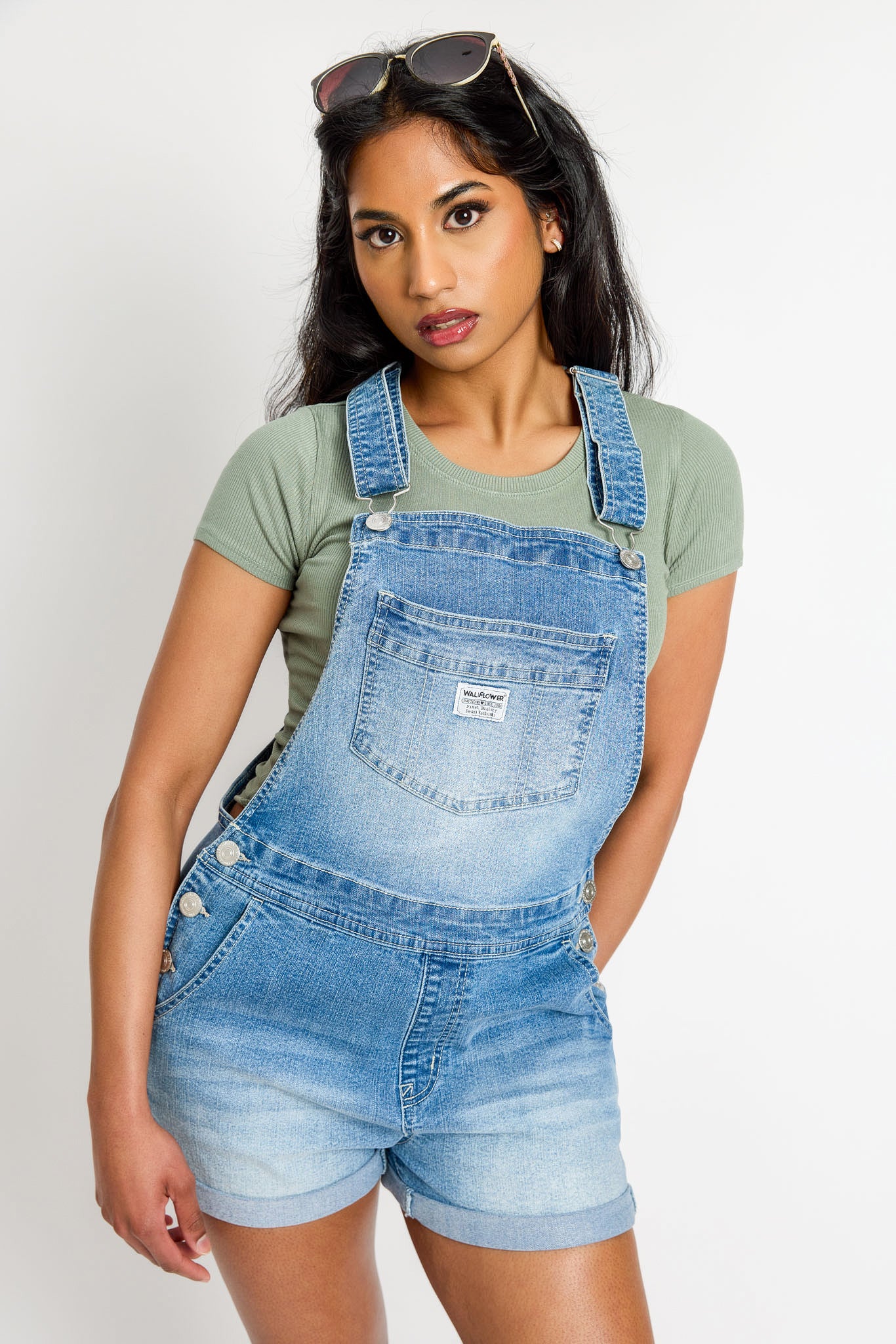 WallFlower Audrey Wash Retro High-Rise Shortall