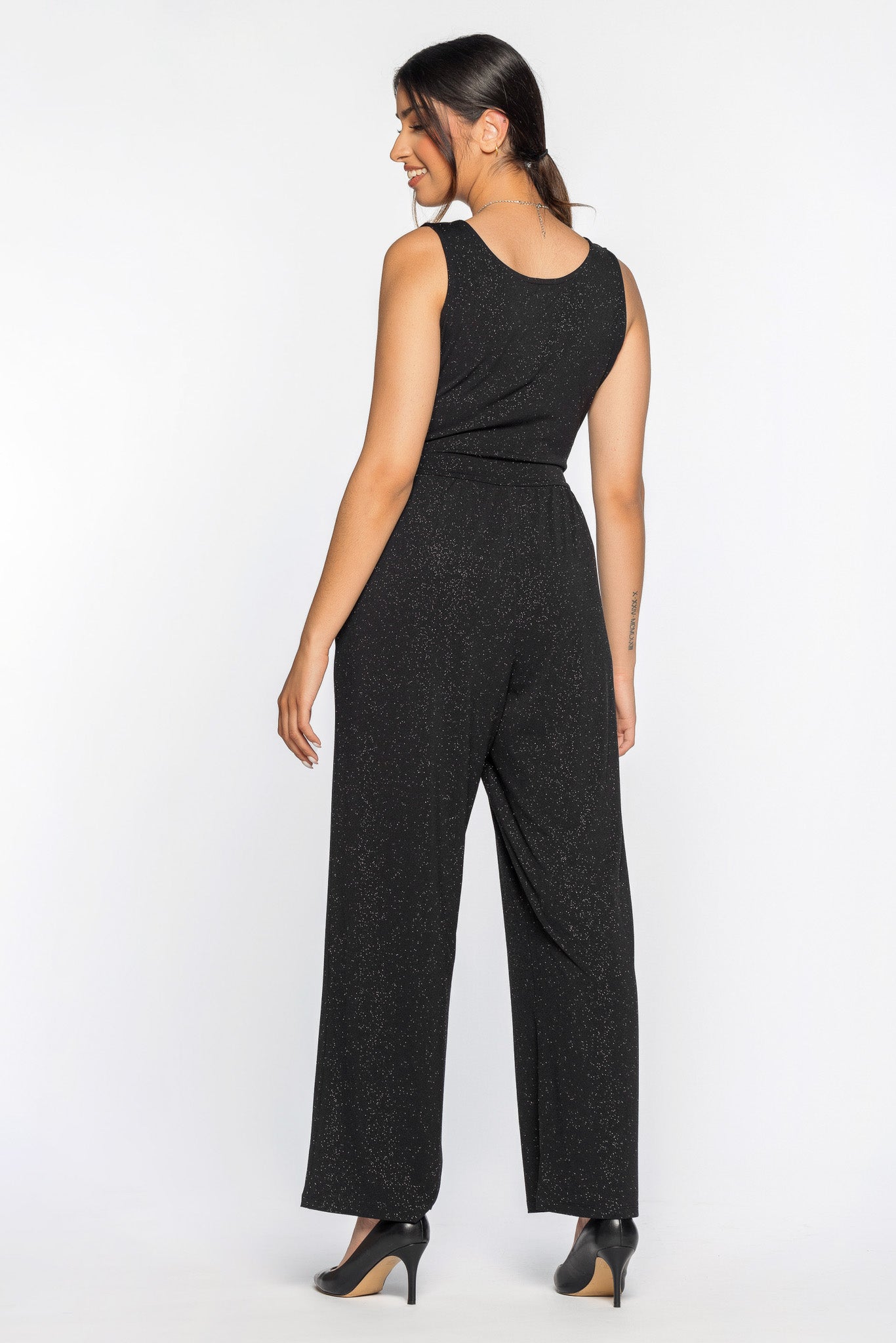 Glitter Sleeveless Jumpsuit