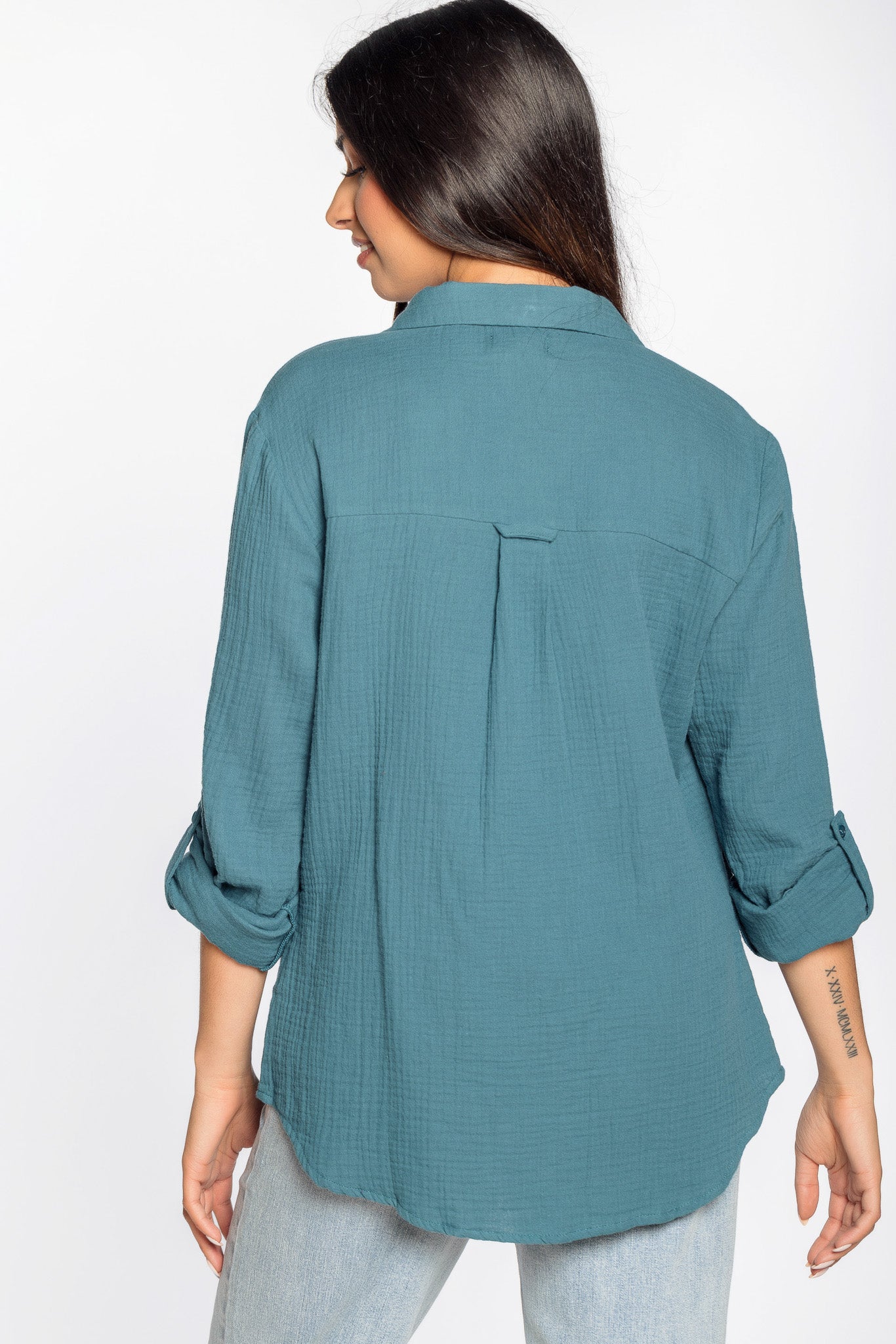 Chemise manches longues coton