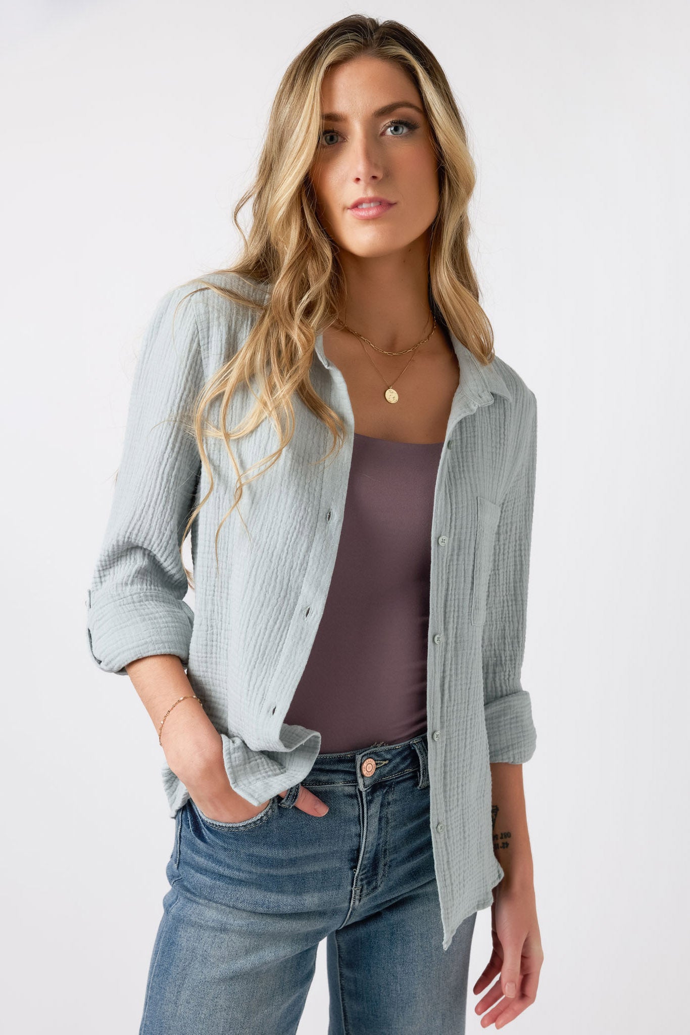 Double Cotton Long Sleeve Shirt