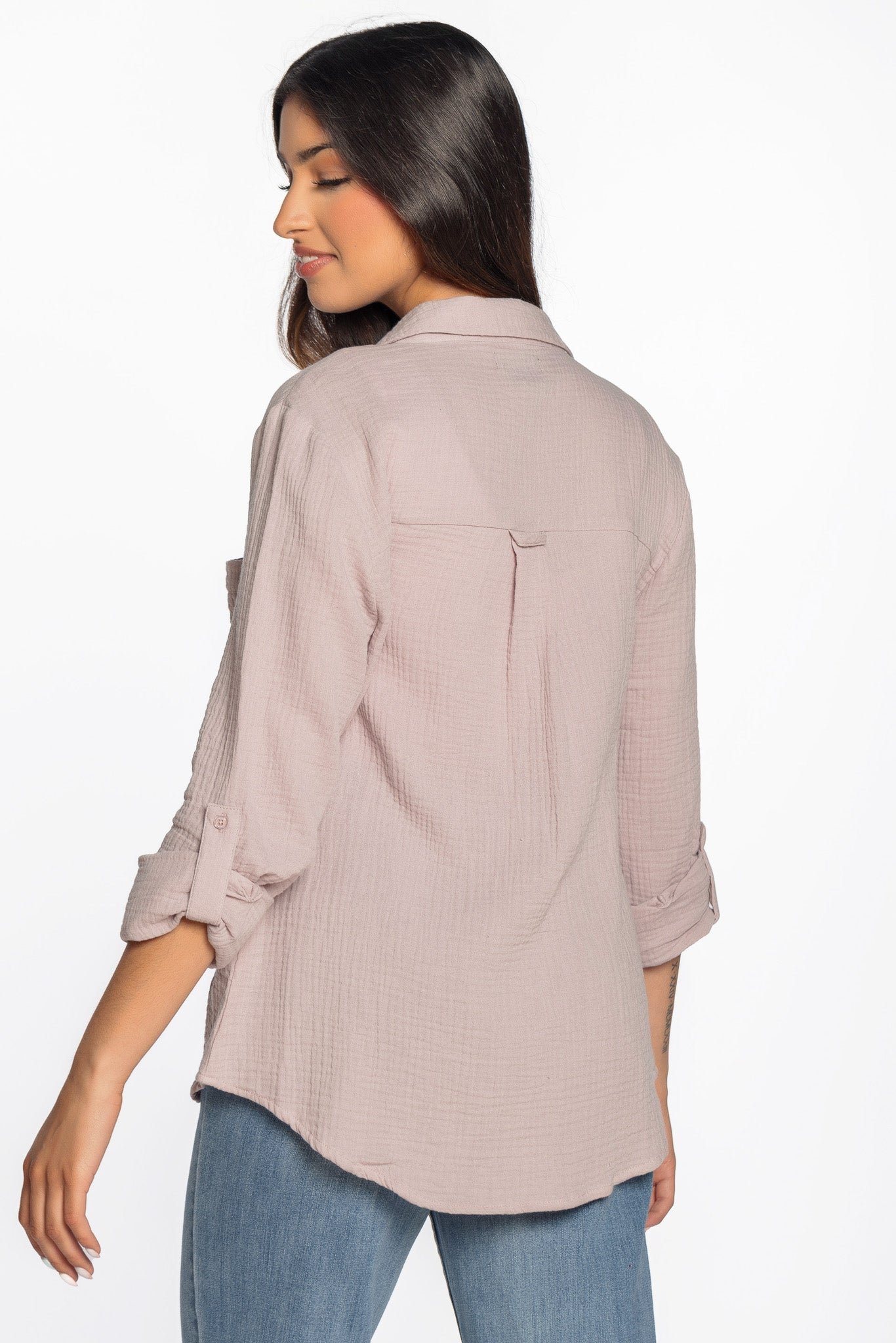 Chemise manches longues coton