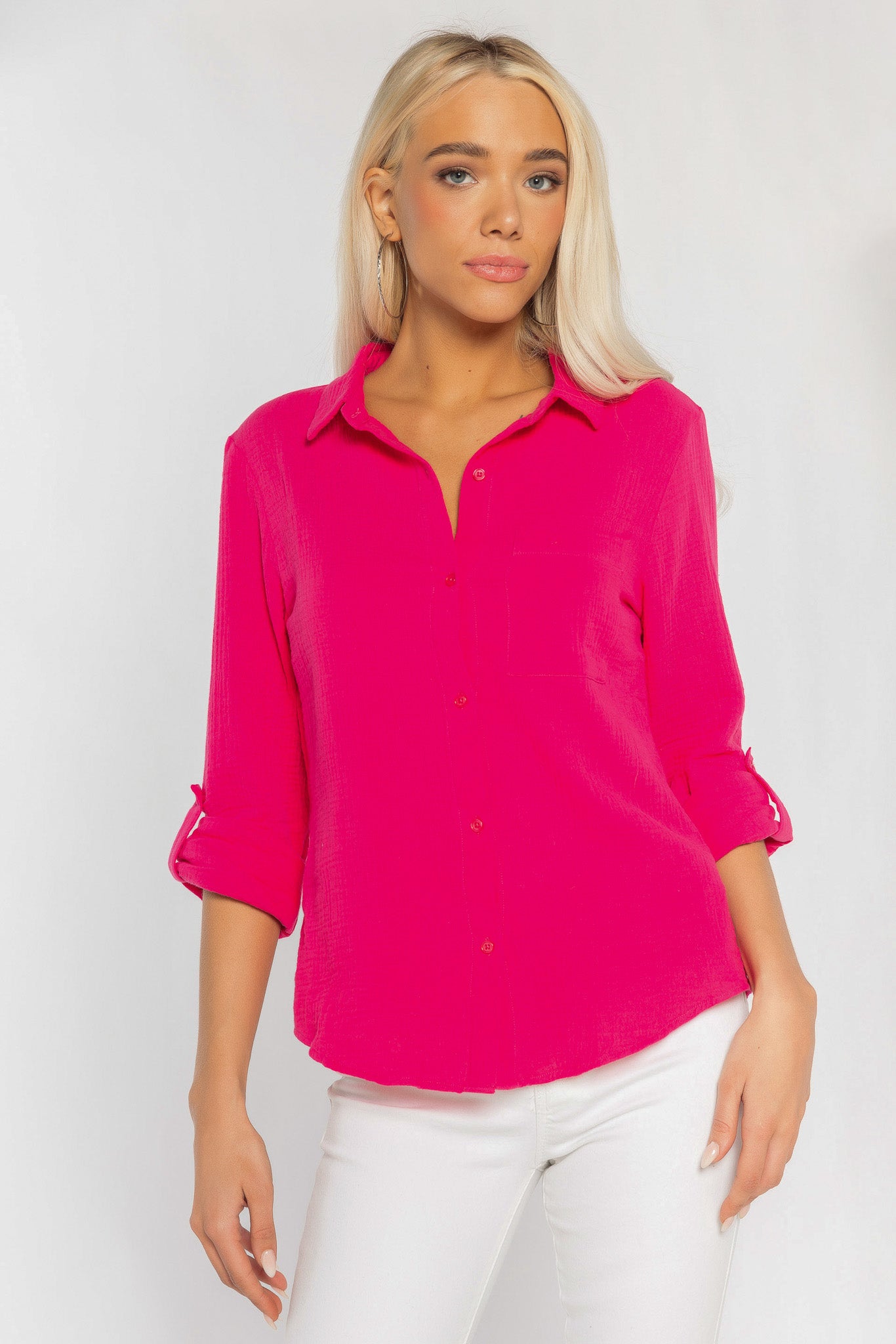 Chemise manches longues coton