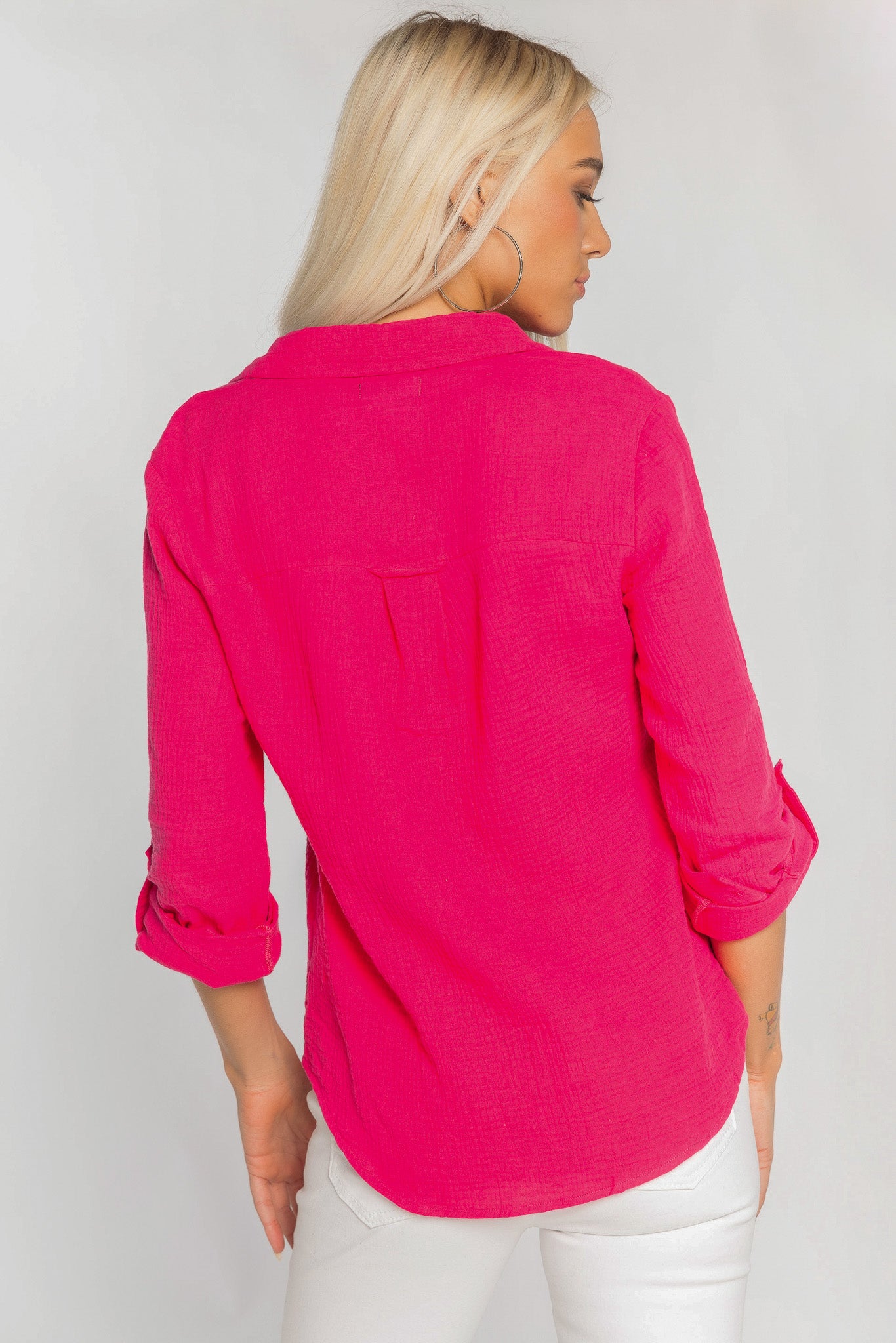 Chemise manches longues coton