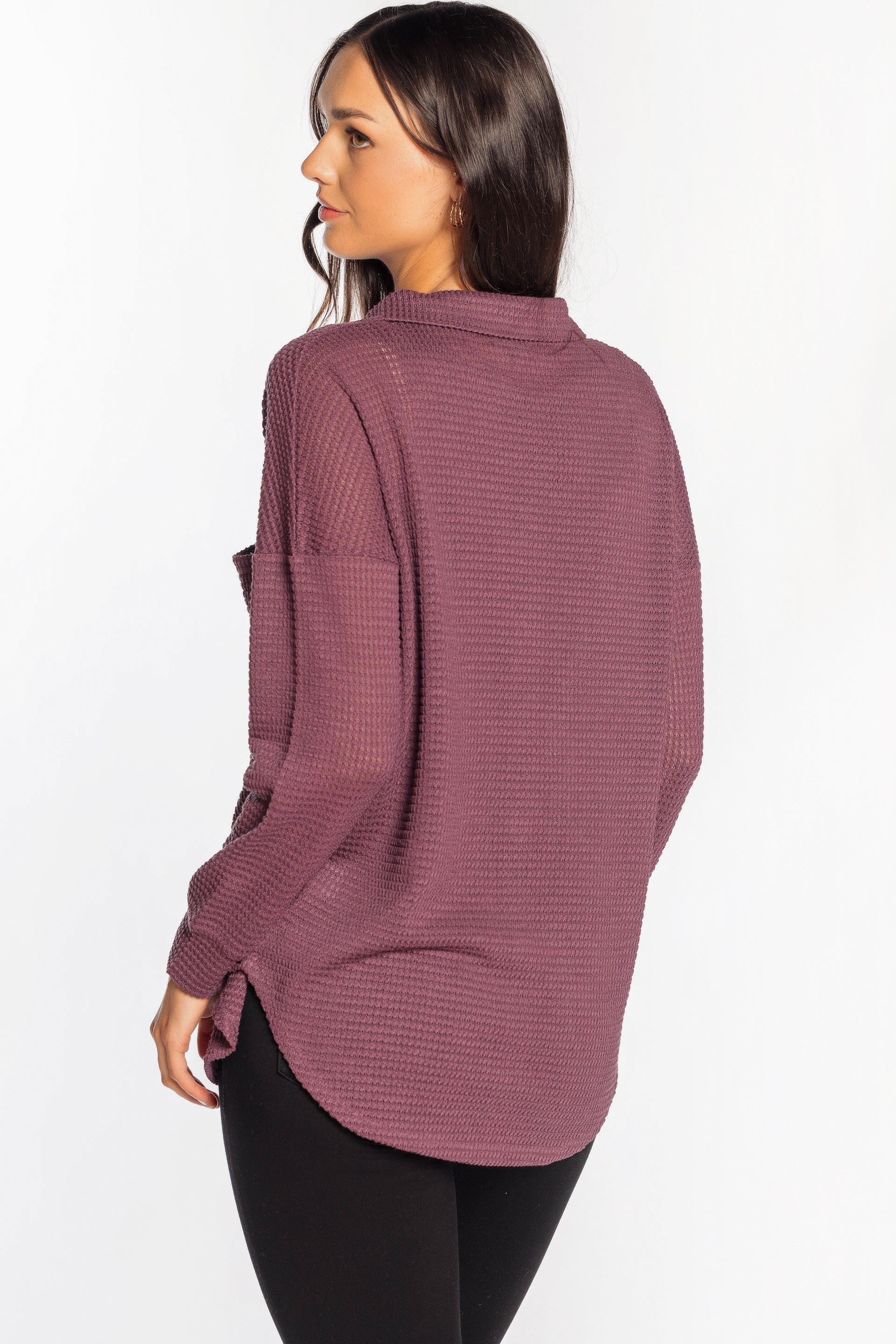Chemise gaufrée manches longues
