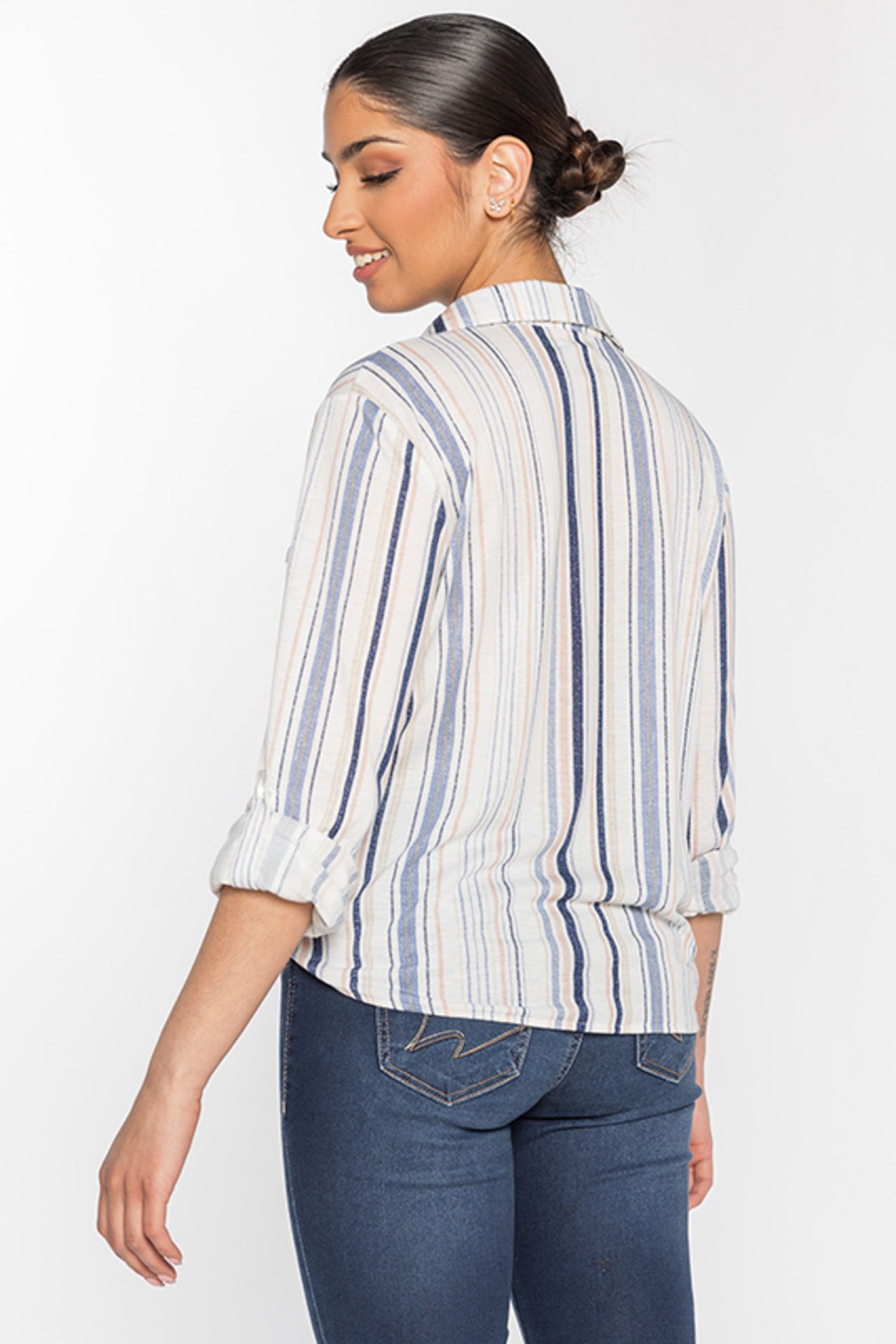 Stripe Knit 1-Pocket Shirt