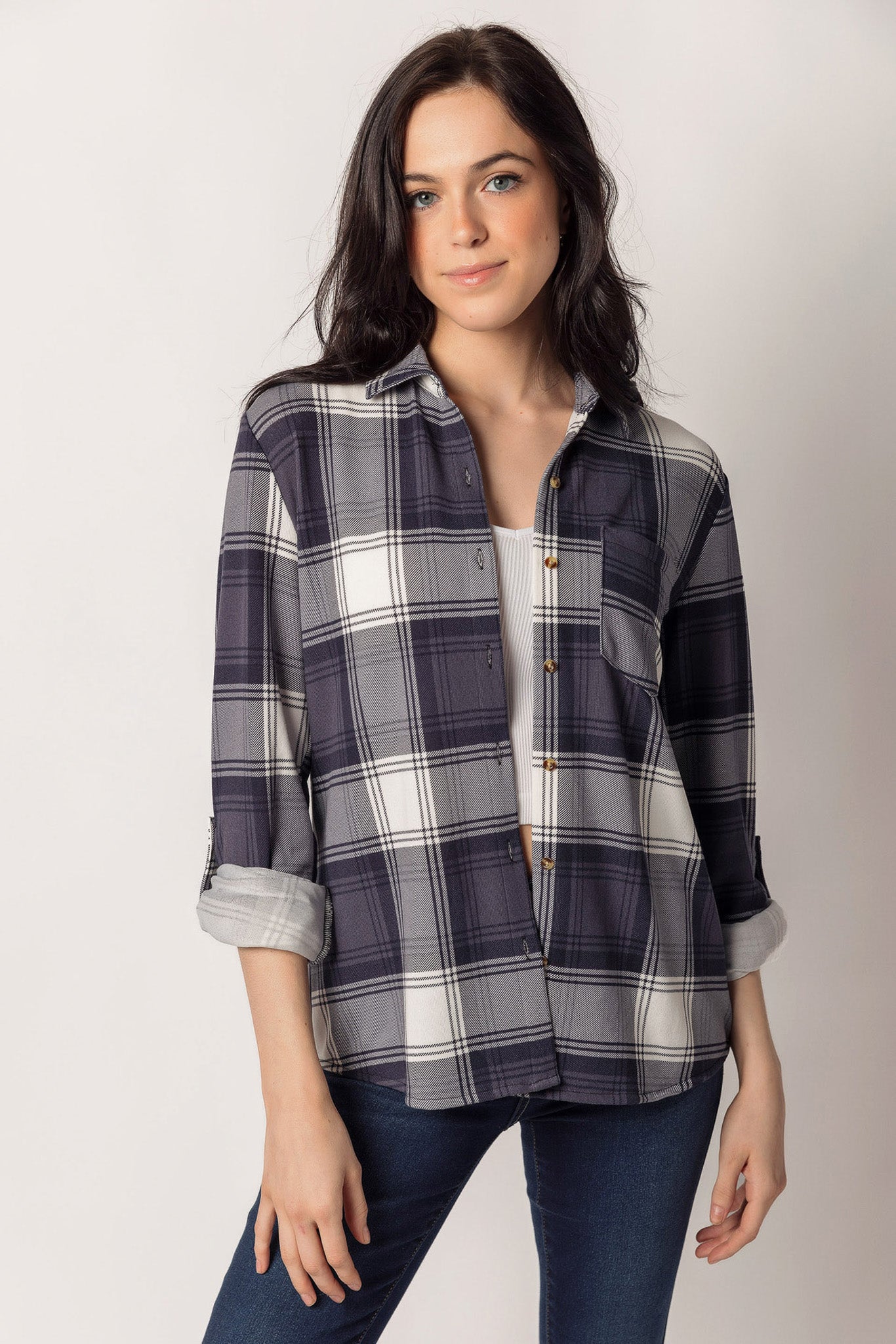 Plaid Cozy Knit Shirt