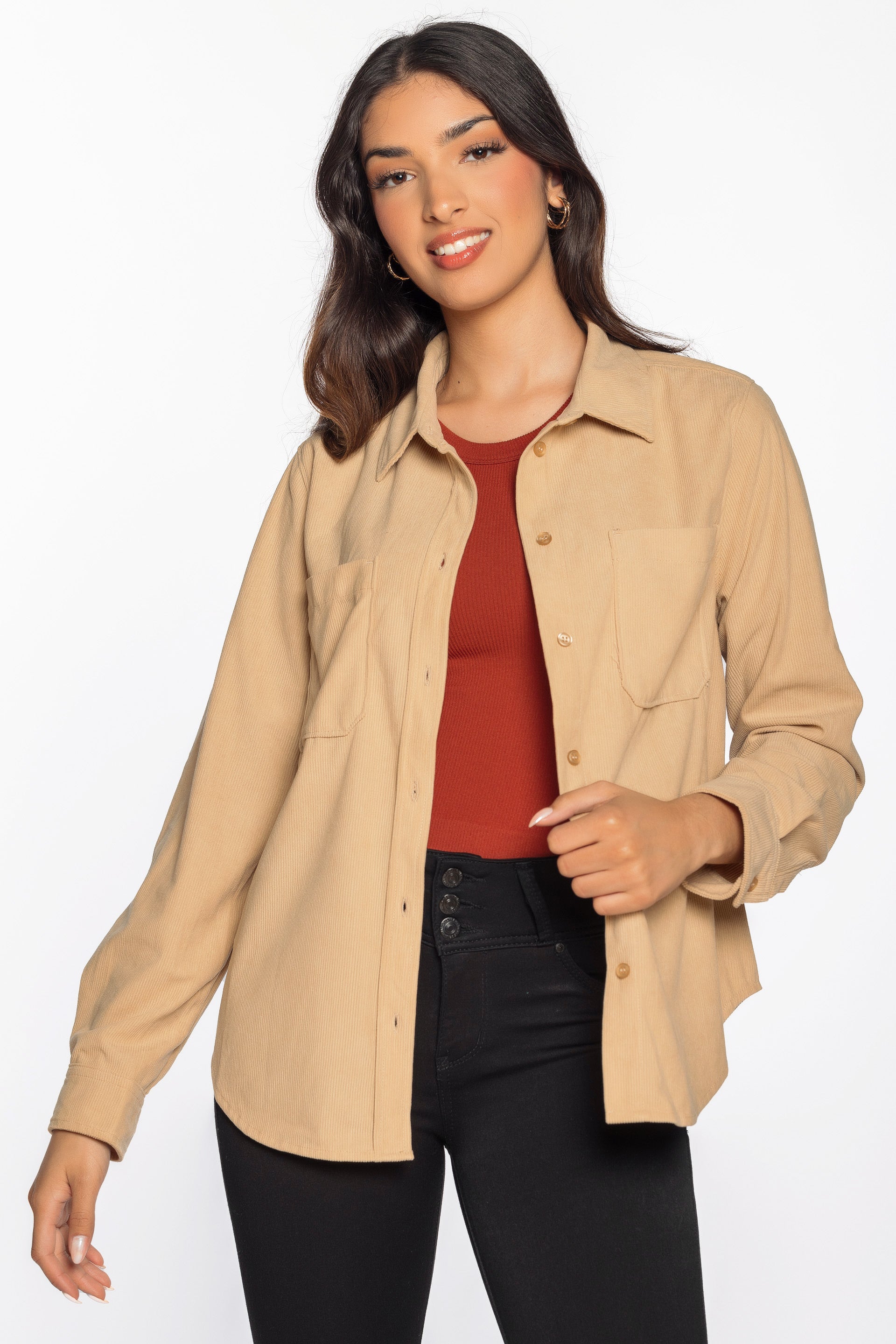 Chemise velours côtelé