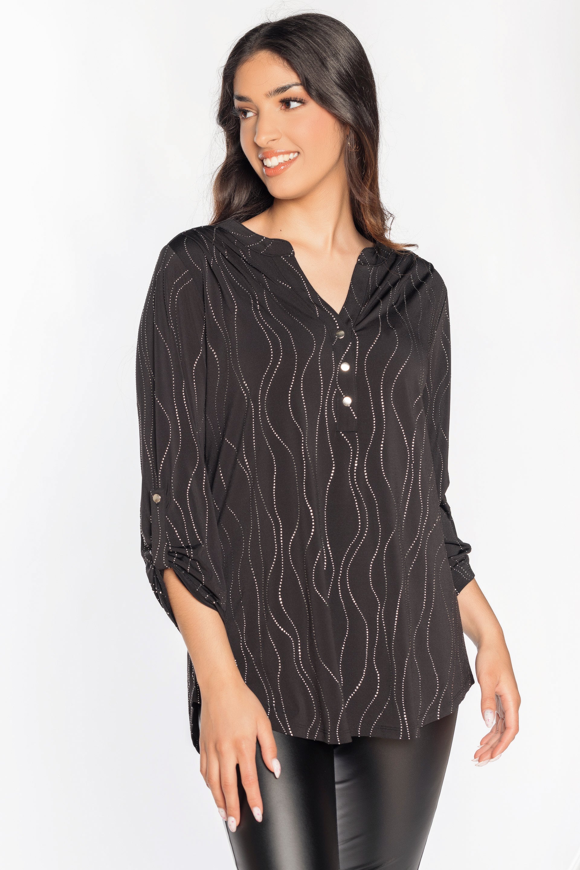 Metallic Swirl Blouse