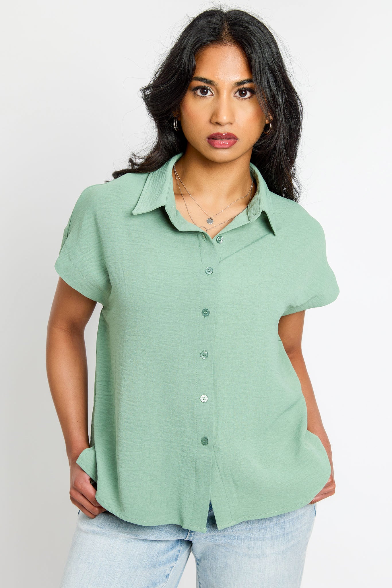 Chemise boutonnée à manches courtes Airflow