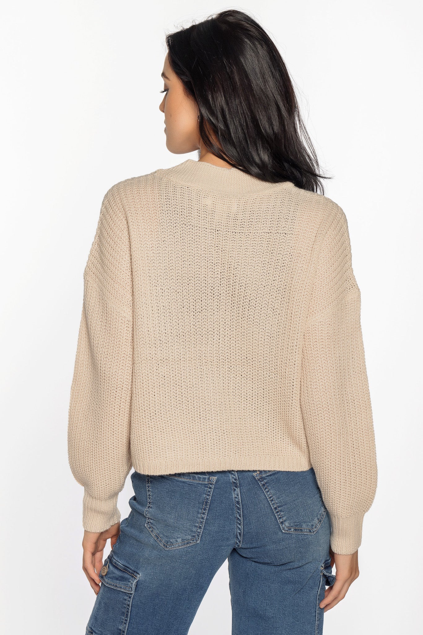 Cardigan écourté manche longues