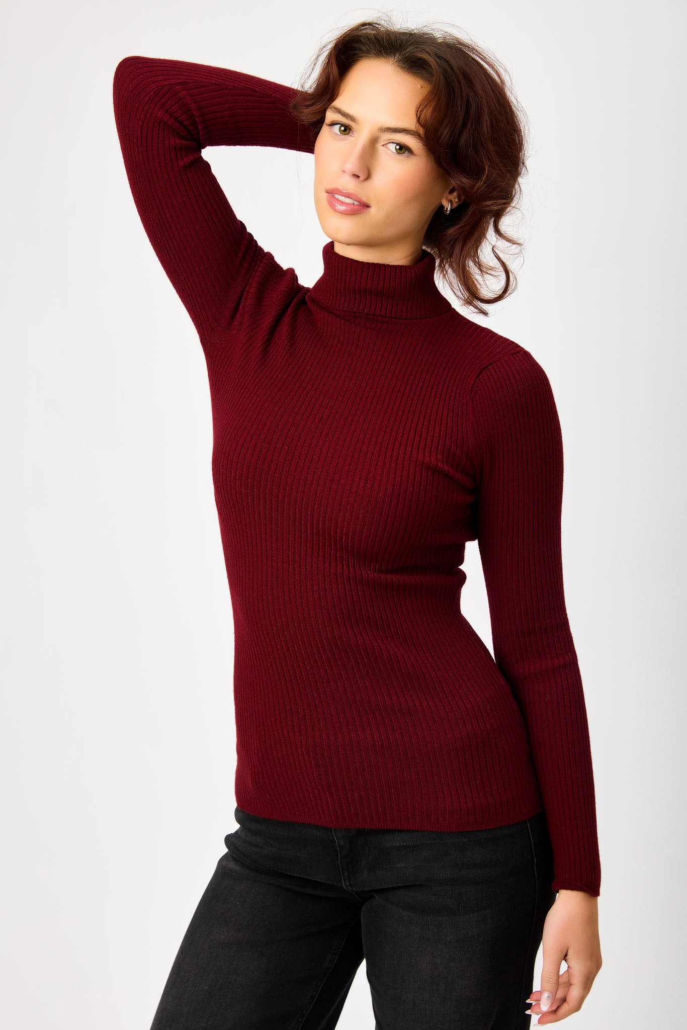 Ribbed Long Sleeve Turtleneck
