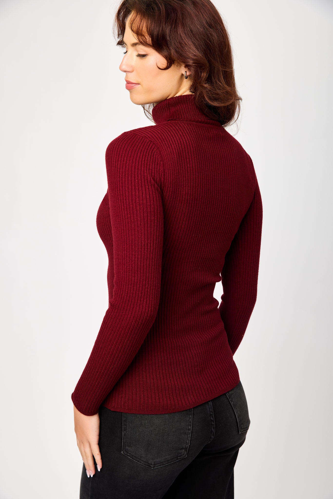 Ribbed Long Sleeve Turtleneck